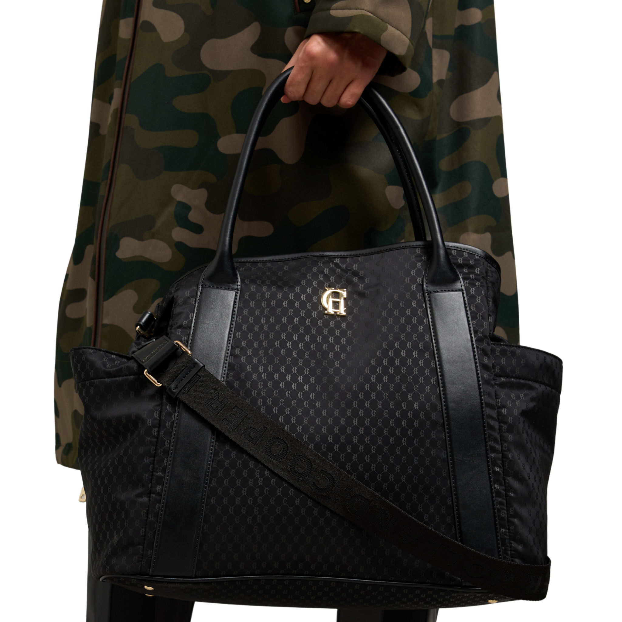 Womens Holland Cooper Black Monogram Cheltenham Tote Bag