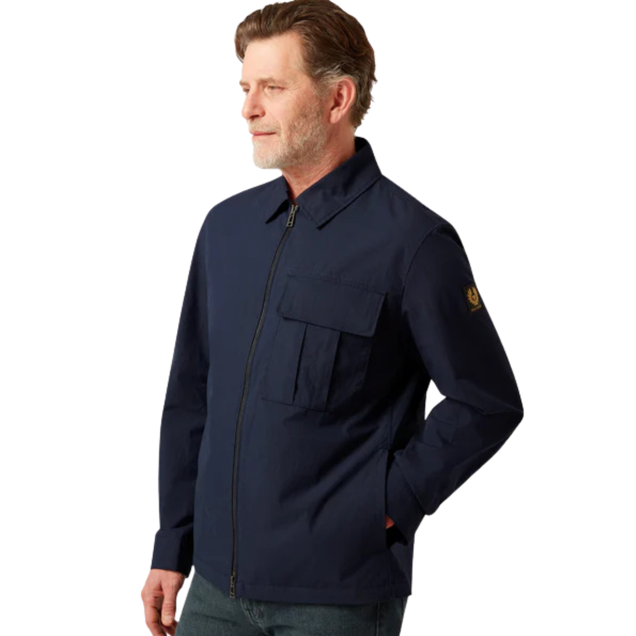 Mens Belstaff Dark Ink Cargo Overshirt