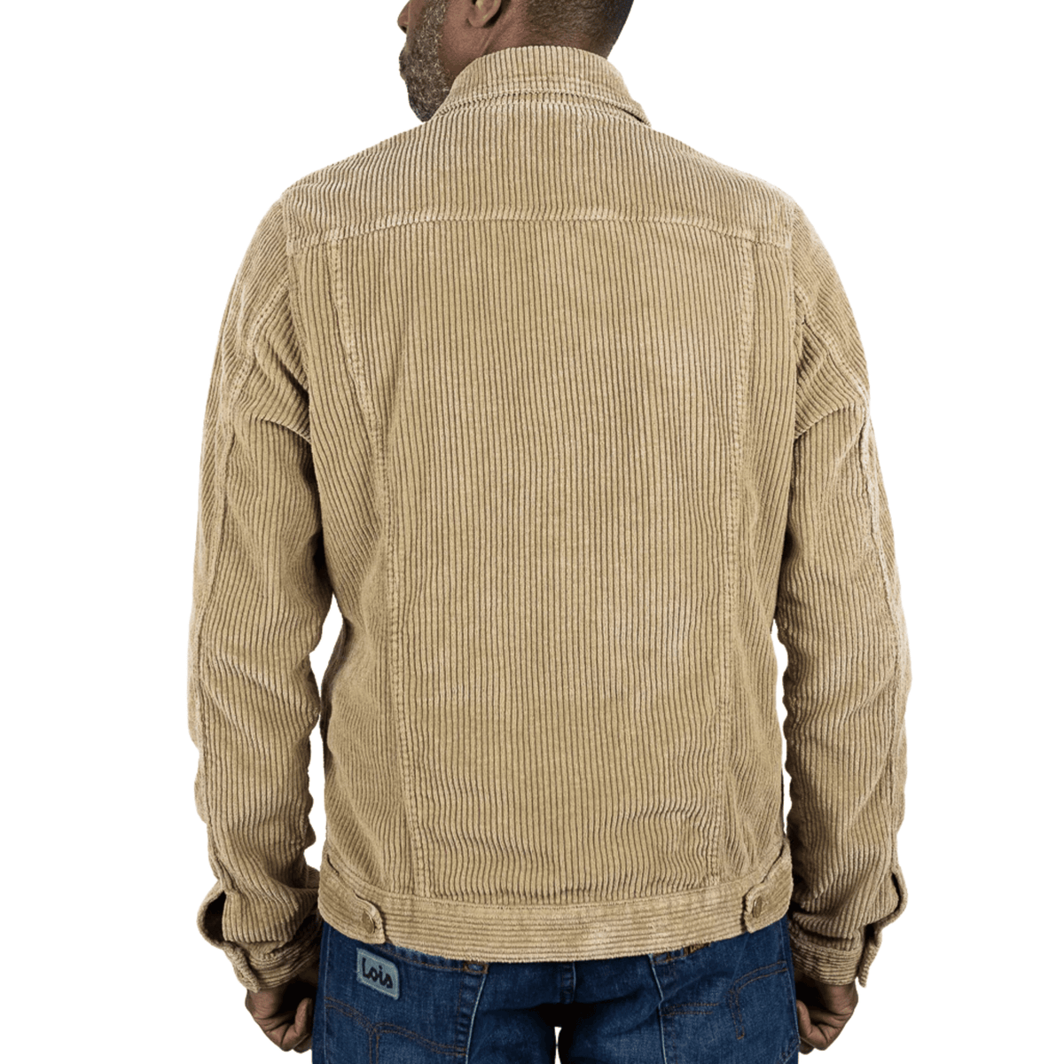 Mens Lois Dark Sand Tejana Jumbo Cord Trucker Jacket