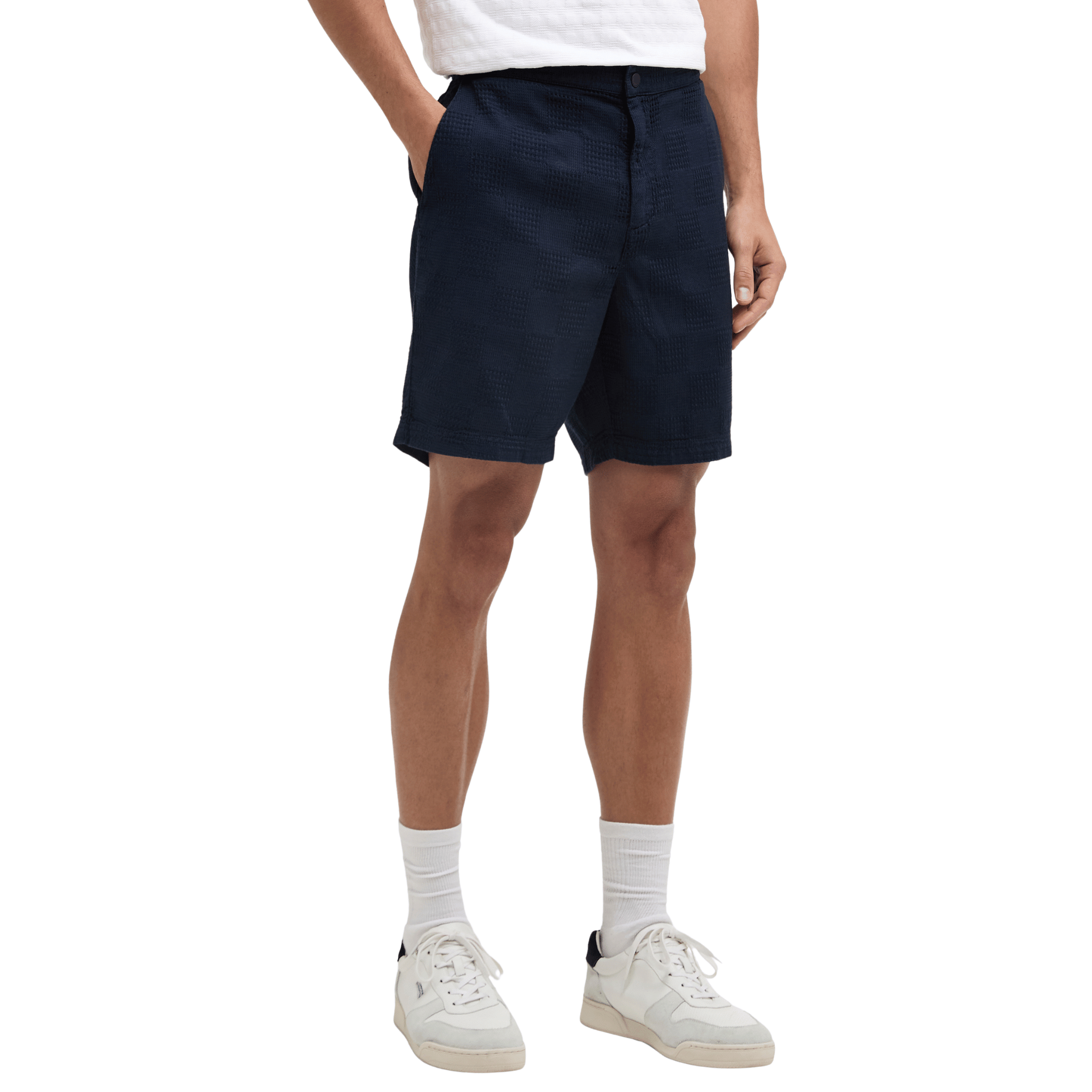 Mens Barbour International Navy Blackstreak Shorts