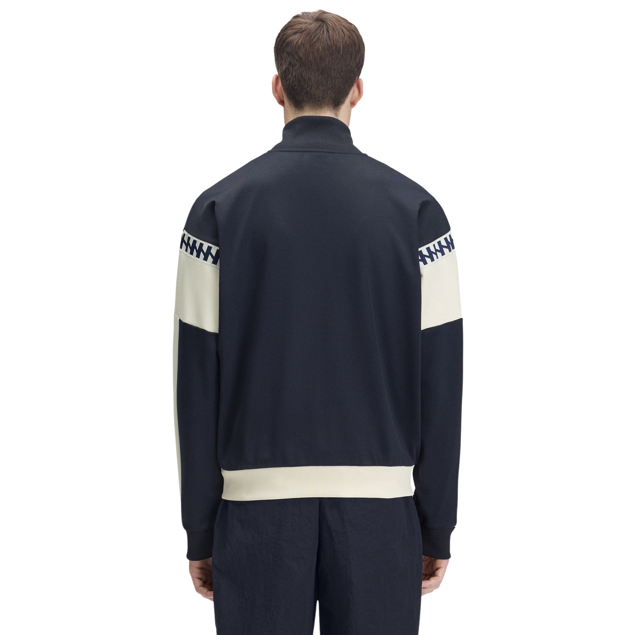 Mens Fred Perry x Meyba Navy Cut & Sew Track Jacket
