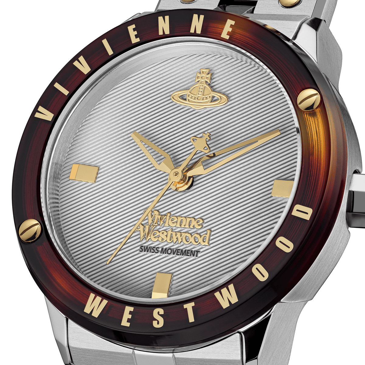 Womens Vivienne Westwood Silver/Tortoise The Trellick Watch