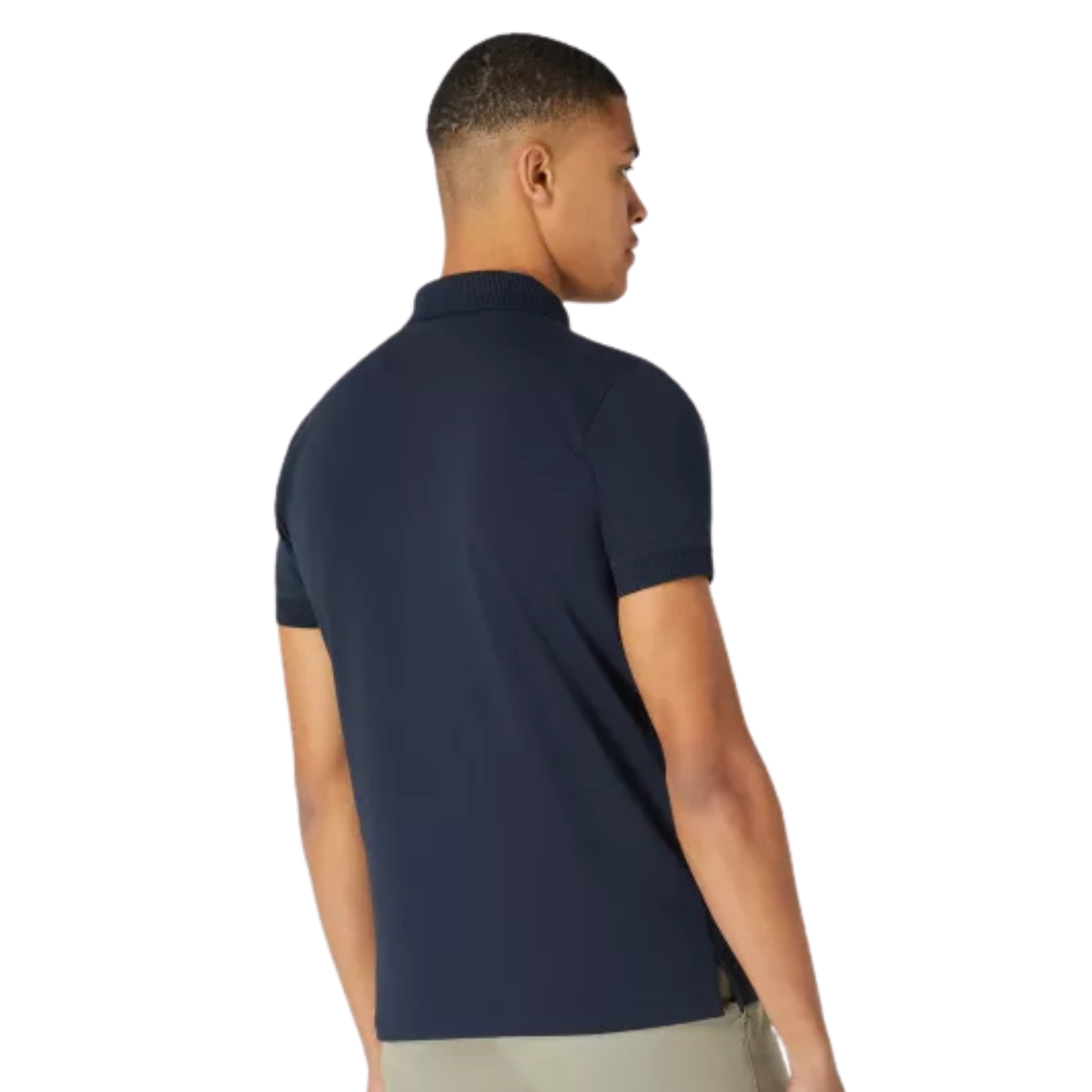 Mens Remus Uomo Navy Cotton Stretch S/s Polo Shirt