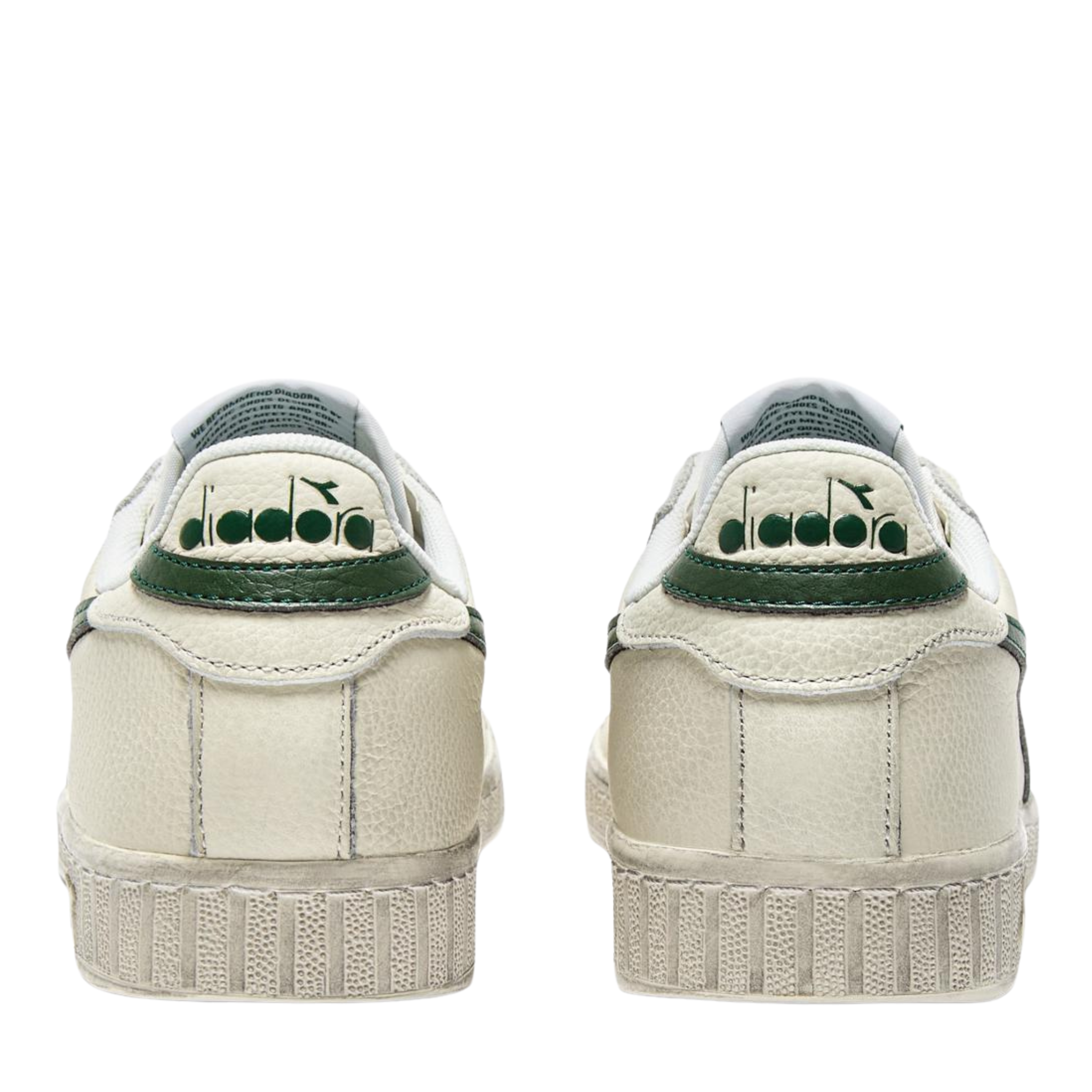 Mens Diadora White/Foliage Green Game L Low Waxed Trainers