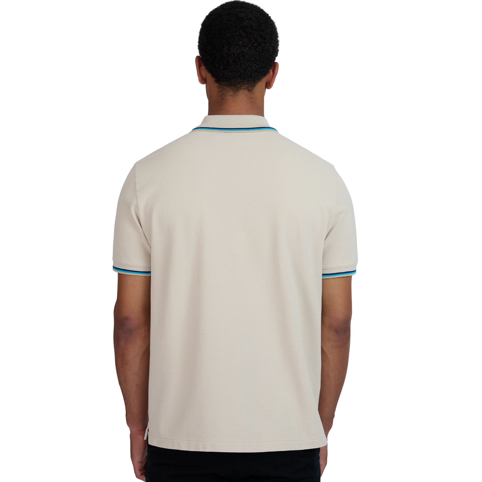 Mens Sandbanks Stone Tipped Badge Logo S/s Polo Shirt