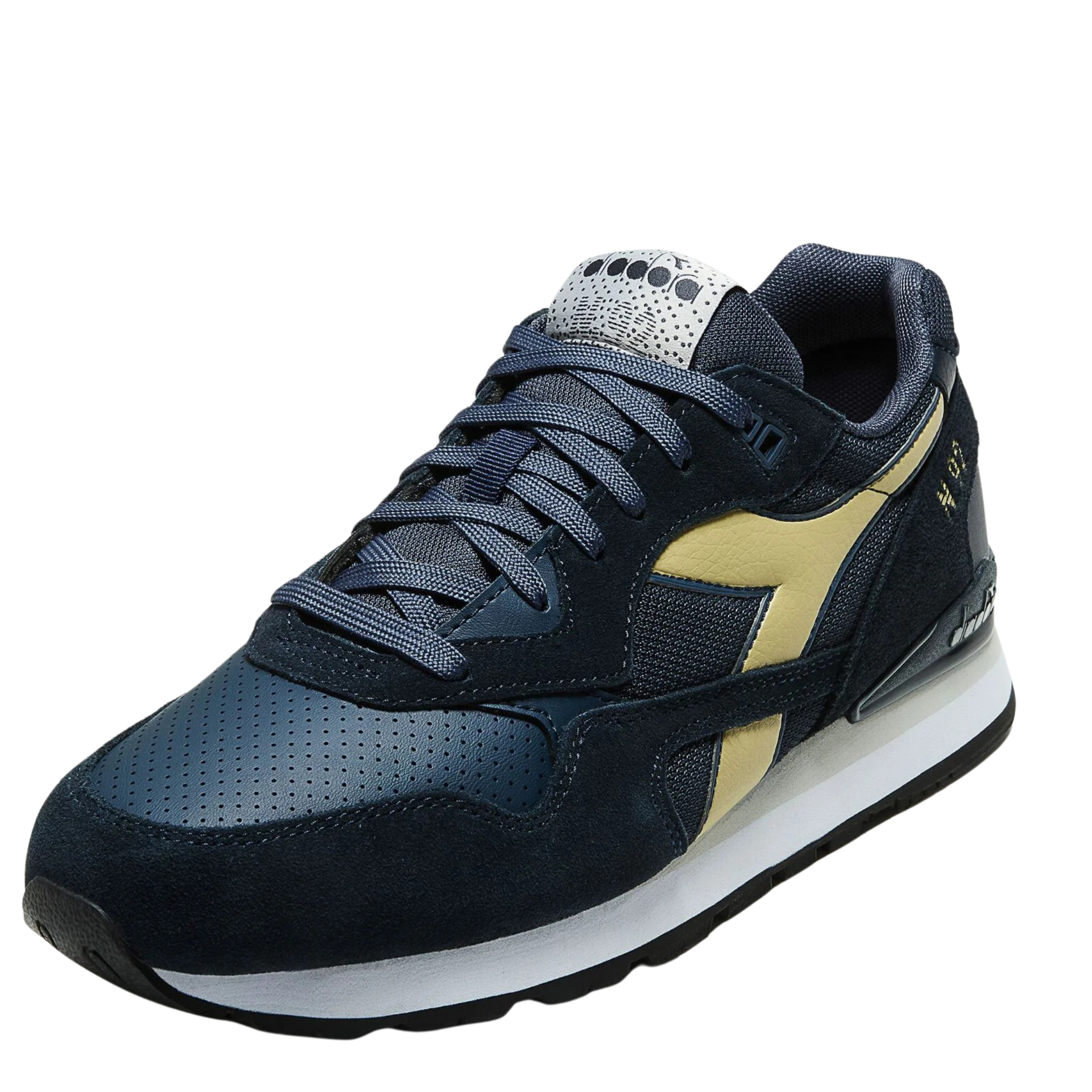 Mens Diadora Dark Navy/Dune Green N.92 Advance Trainers