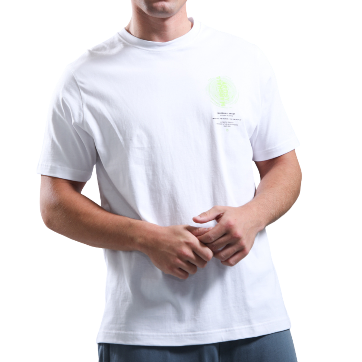 Mens Marshall Artist White Space Face S/s T Shirt