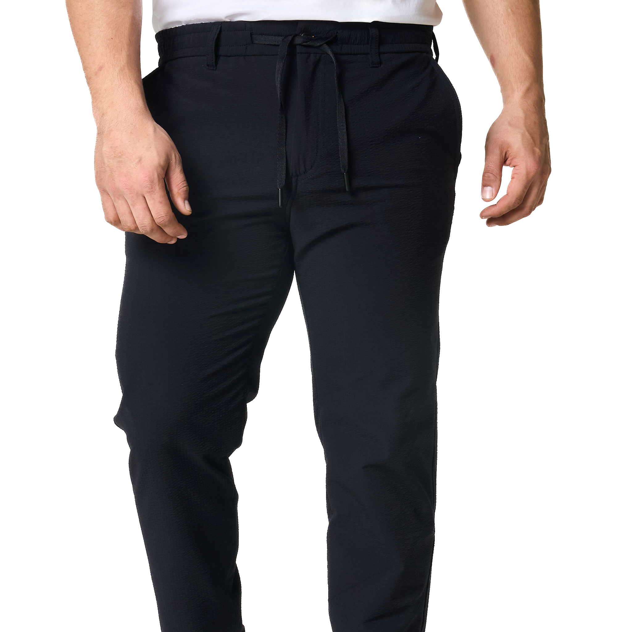 Mens BOSS Dark Blue Chino-tapered-DS-1 Texture Trousers
