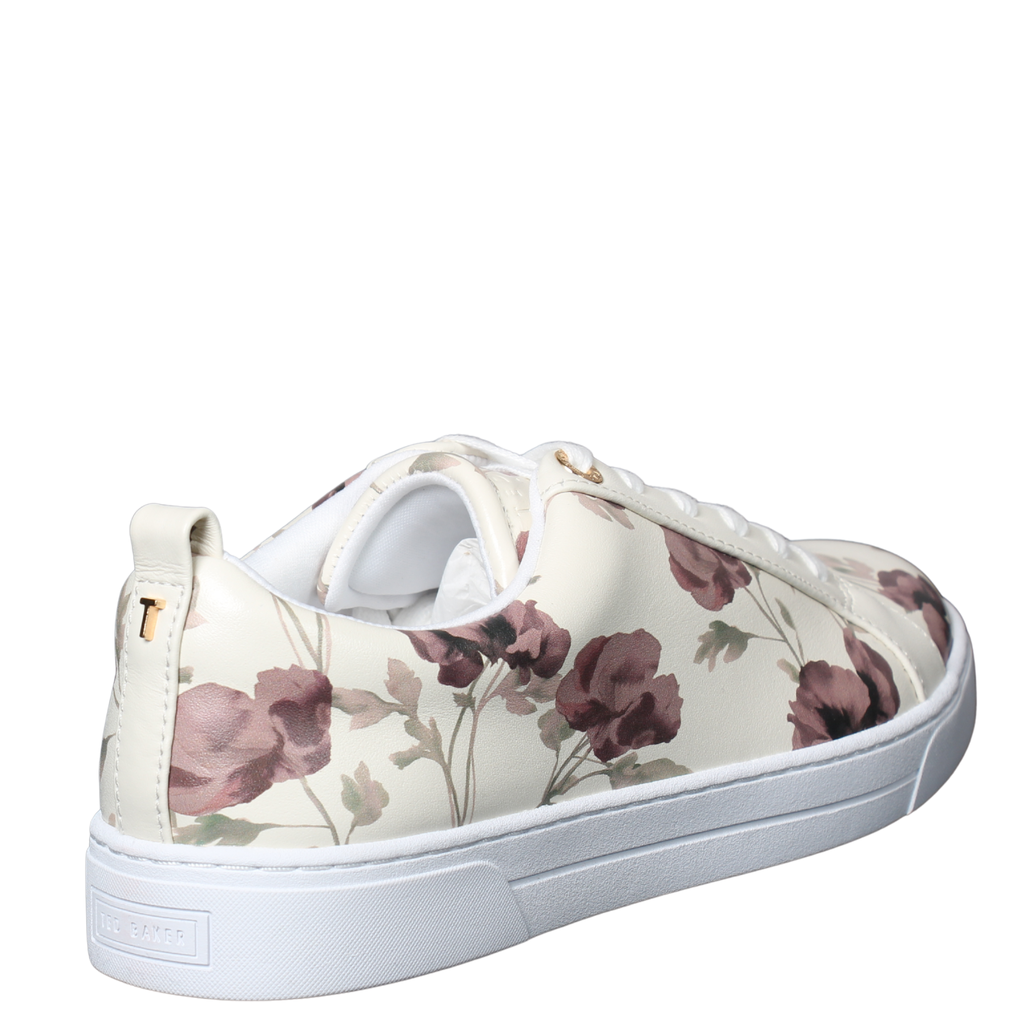 Womens Ted Baker White Keilly Printed Detail Trainers