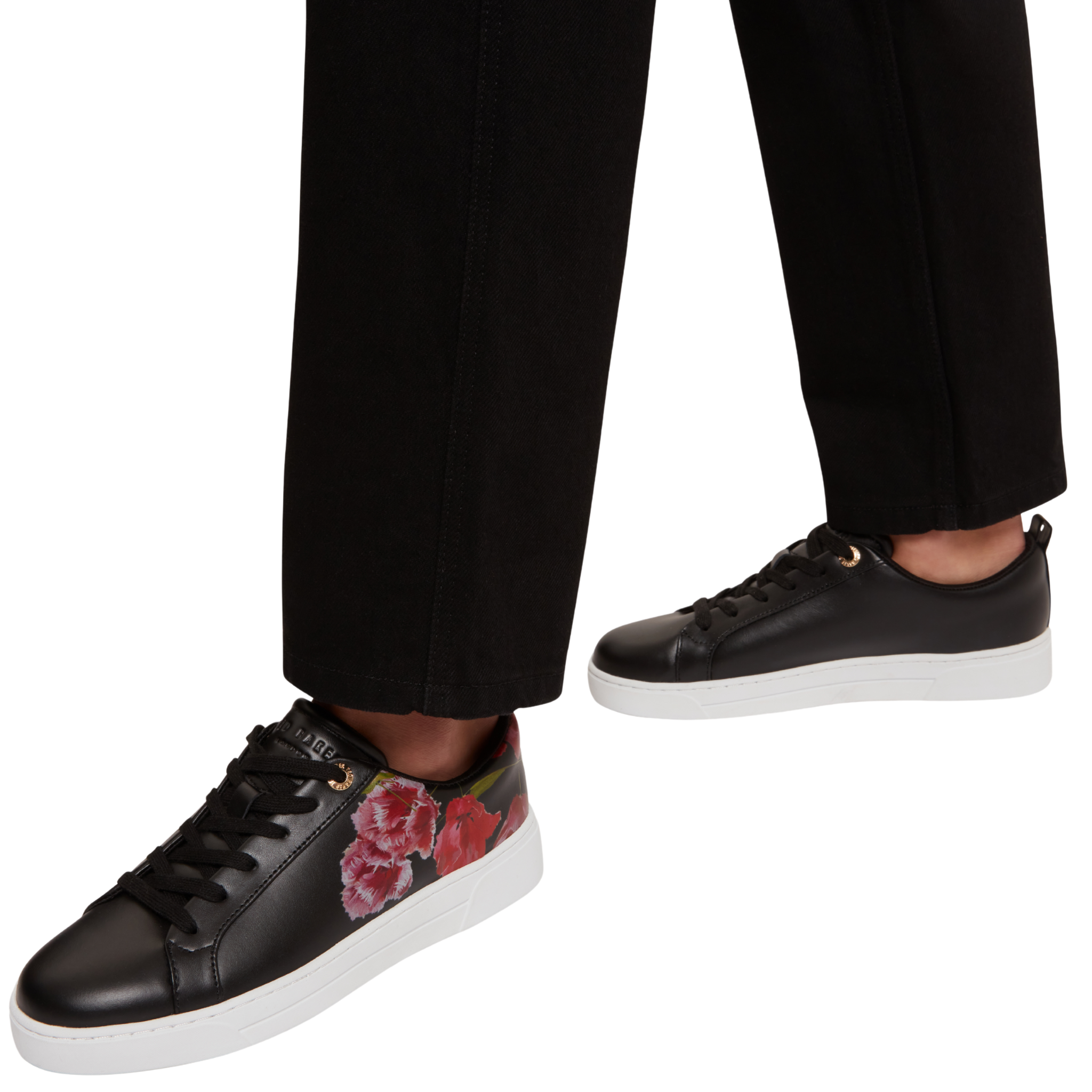Womens Ted Baker Black Prinell Floral Printed Trainers