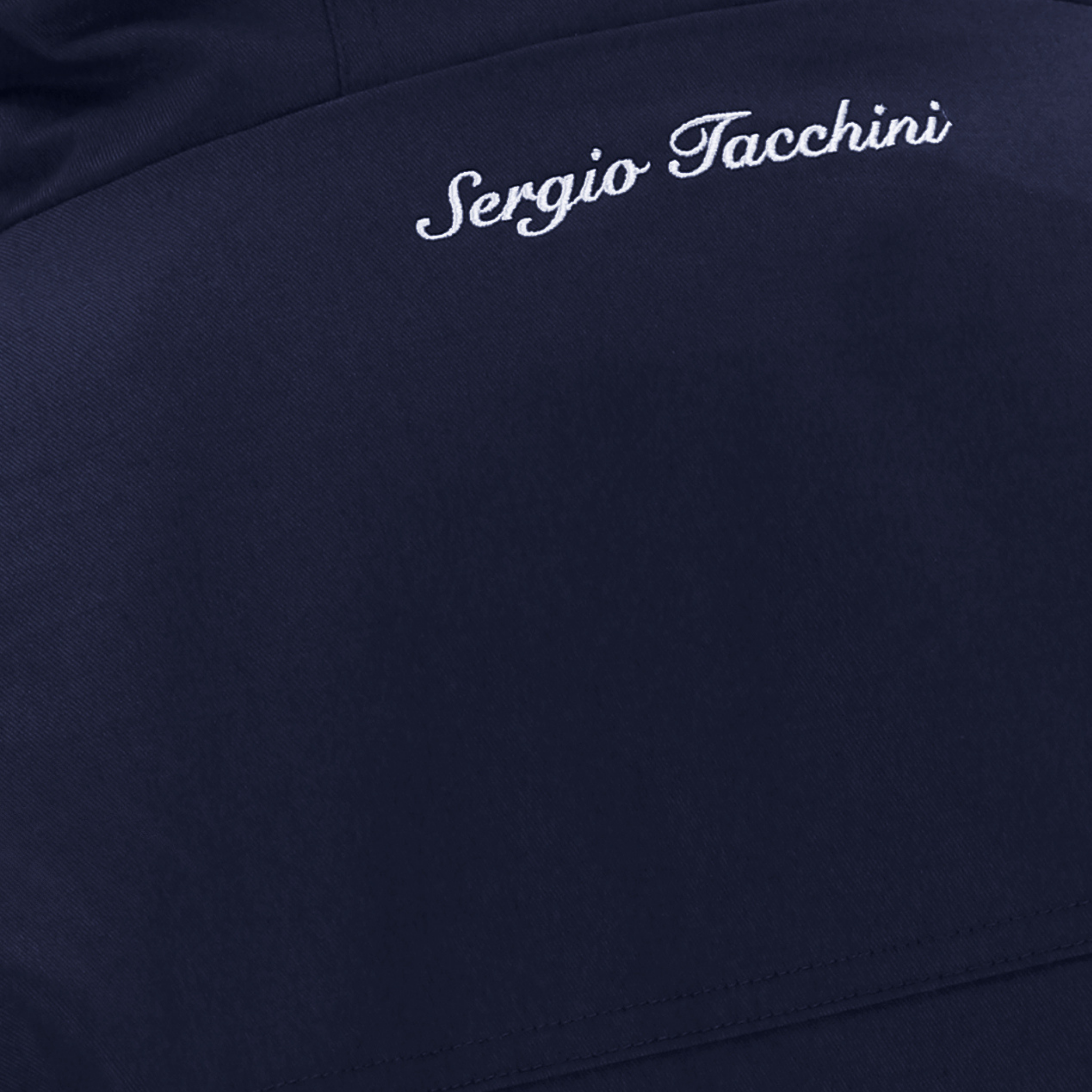 Mens Sergio Tacchini Maritime Blue Weaver Hooded Field Jacket