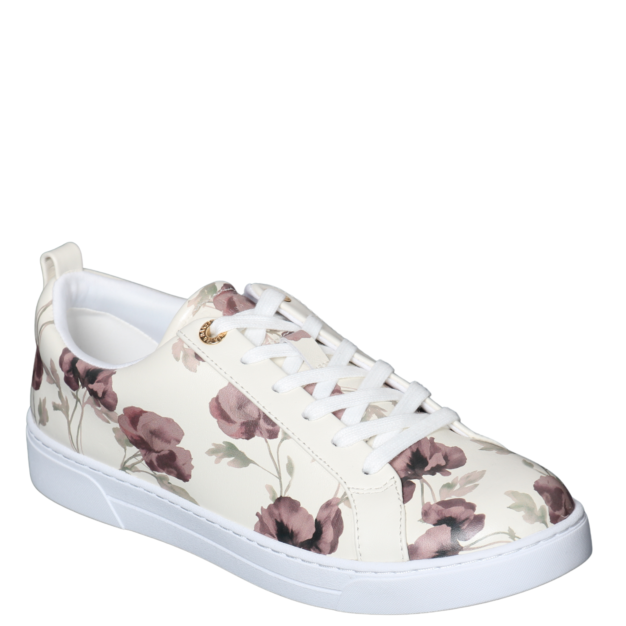 Womens Ted Baker White Keilly Printed Detail Trainers