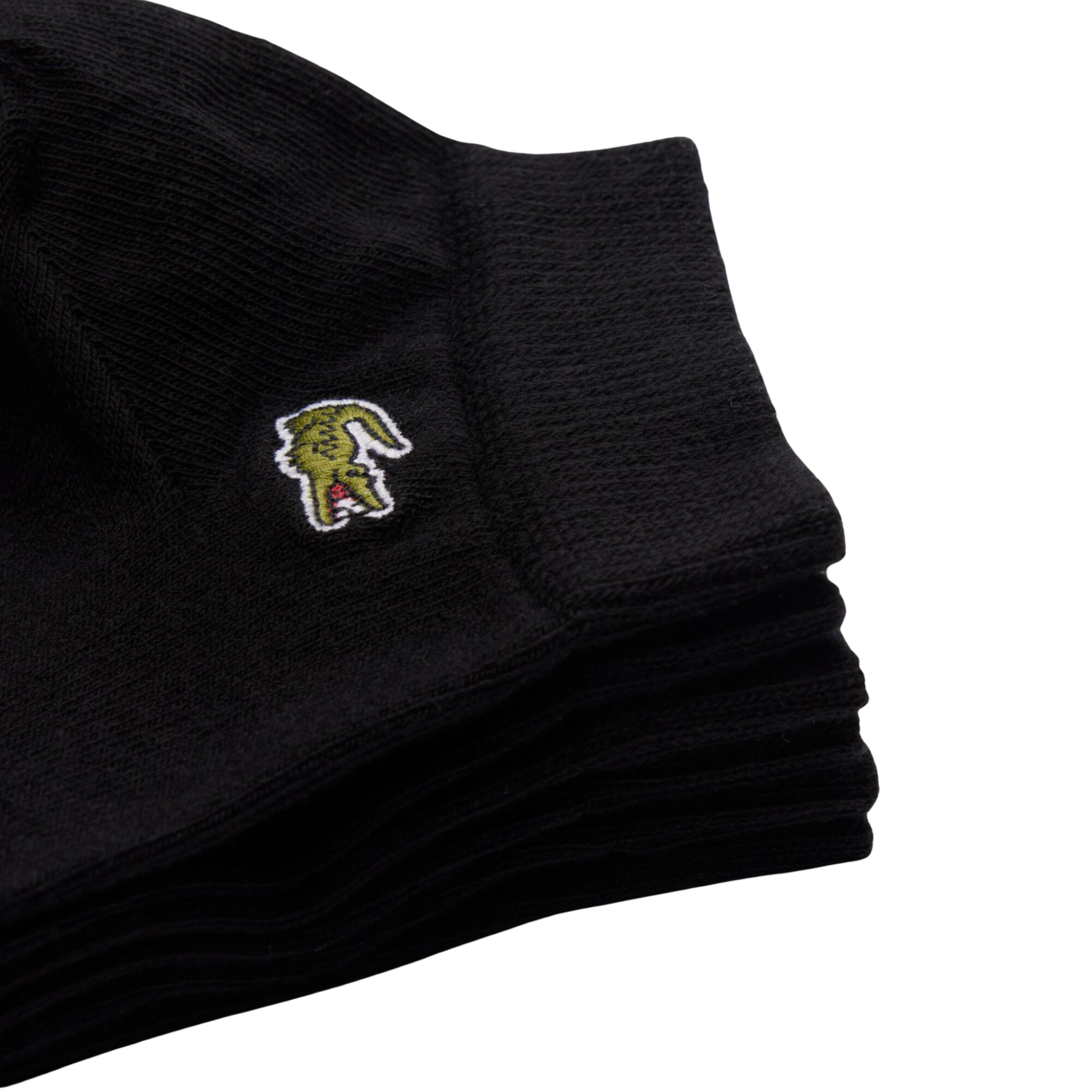 Mens Lacoste Black 3 Pack Trainer Socks