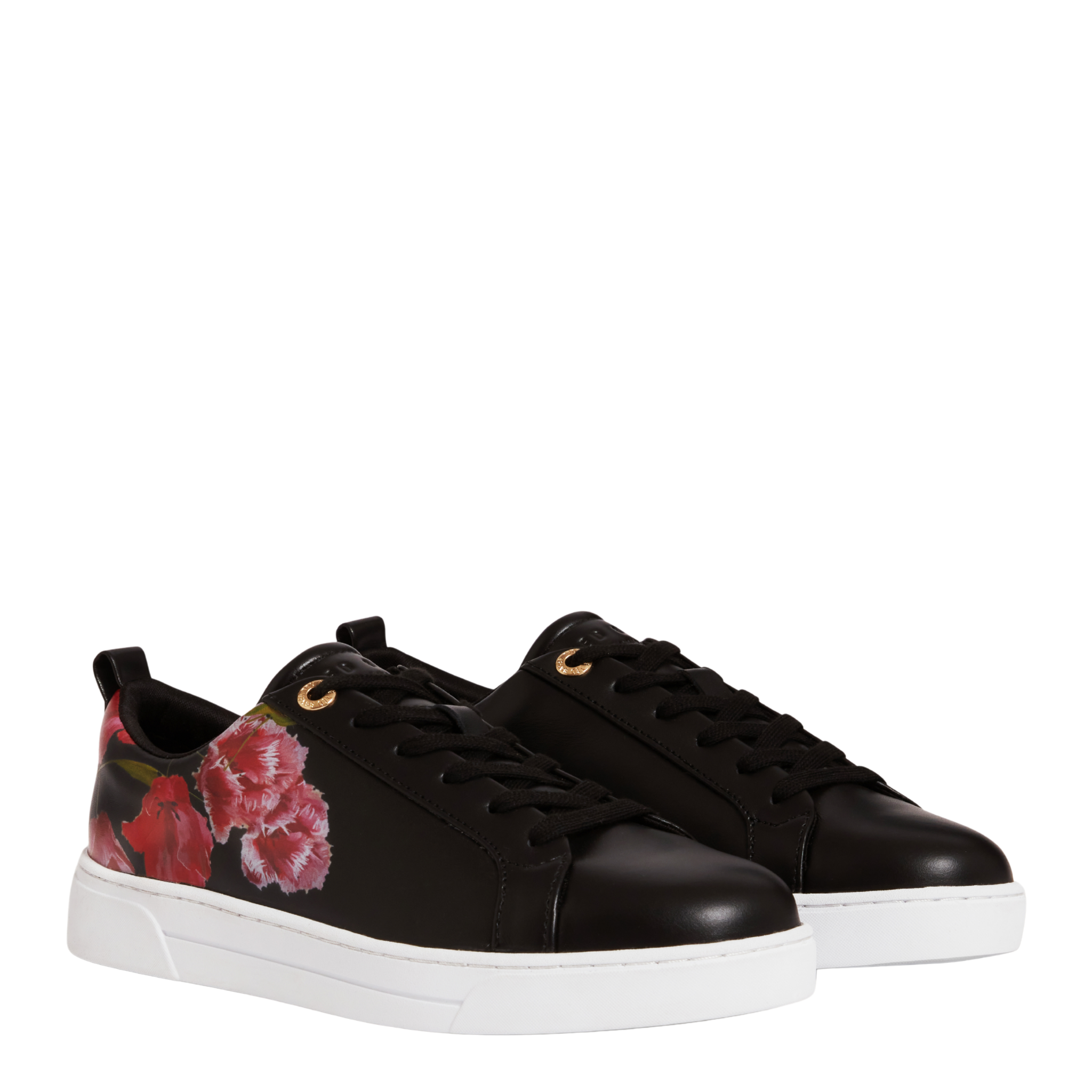 Womens Ted Baker Black Prinell Floral Printed Trainers