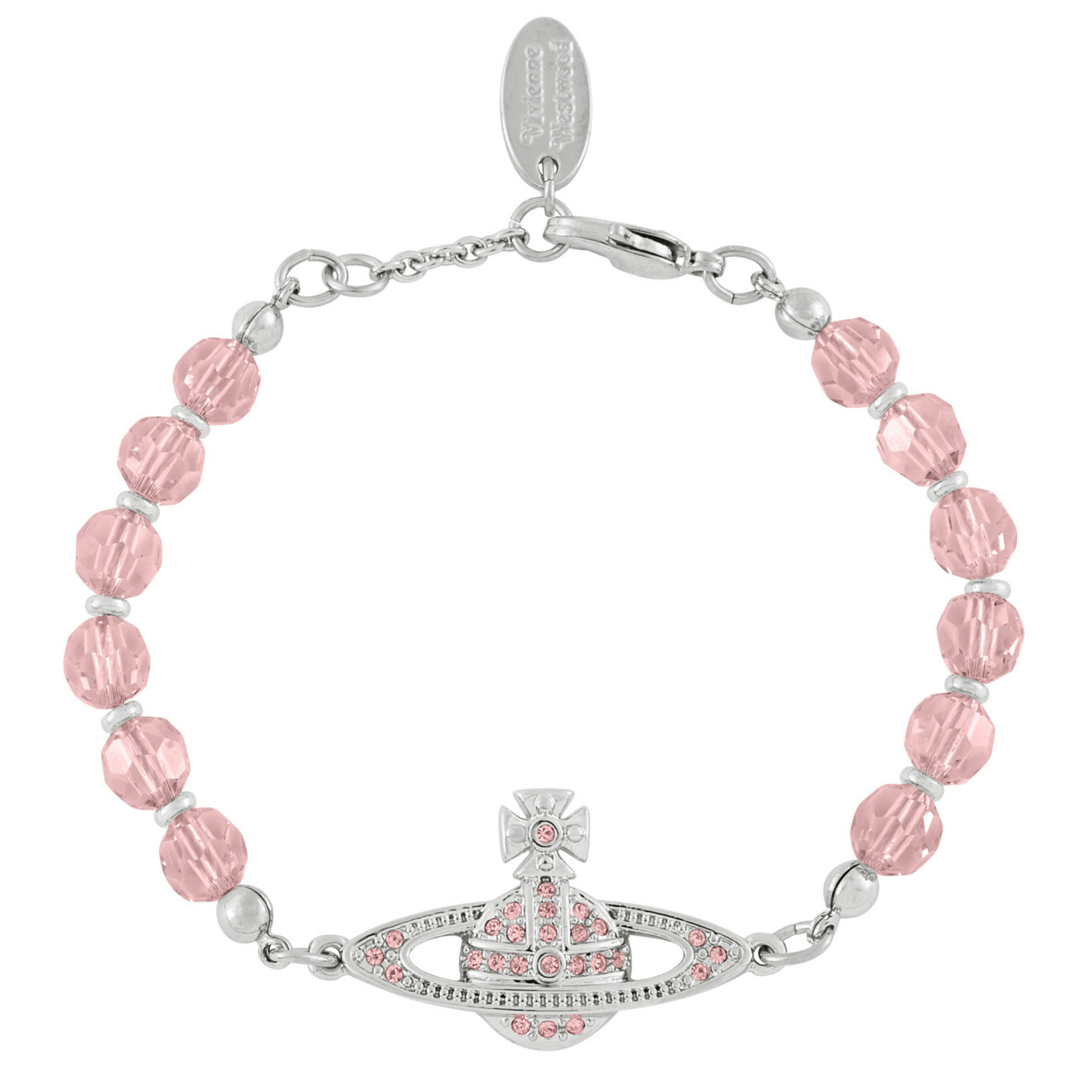 Vivienne Westwood Platinum/Vintage Rose Messaline Bracelet