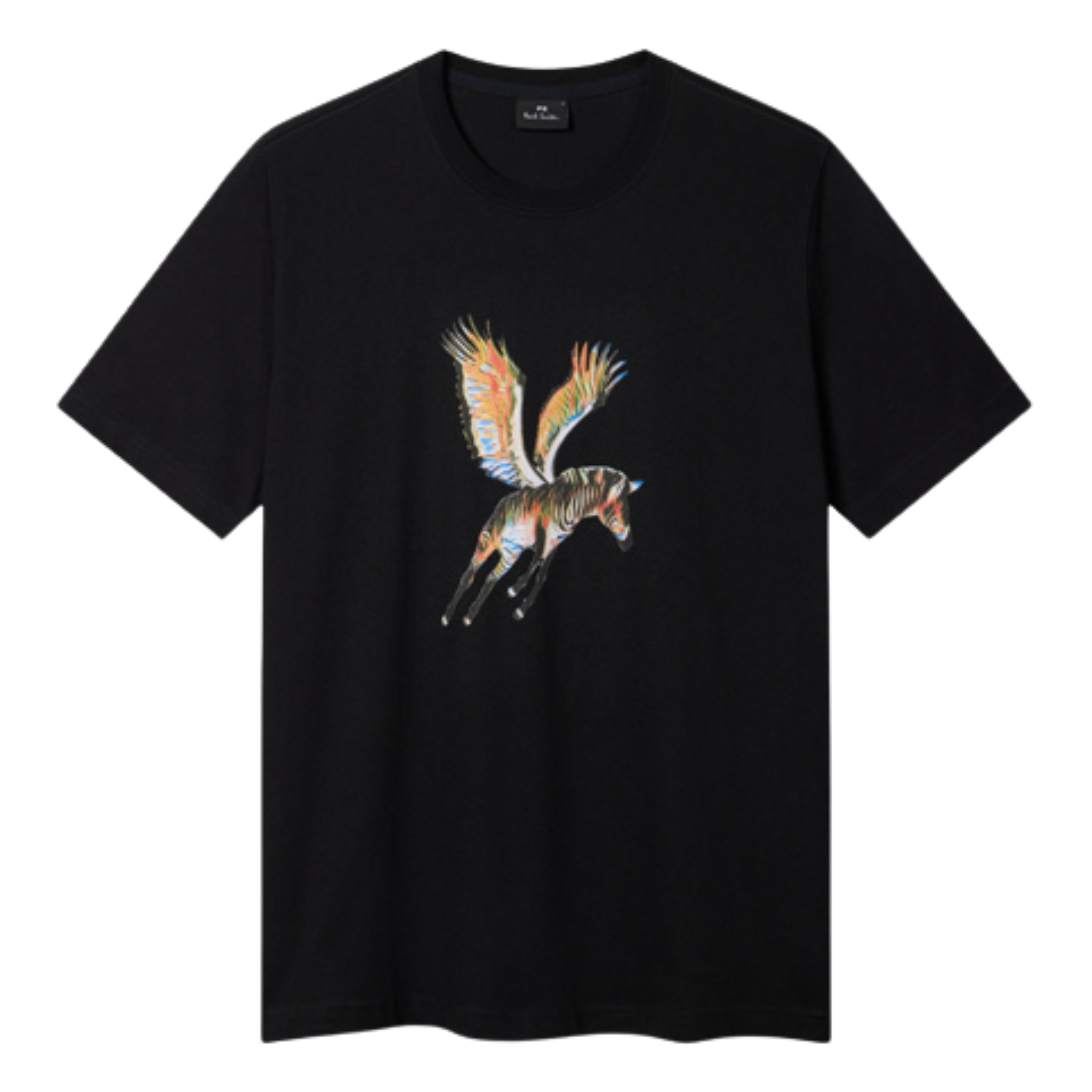Mens Paul Smith Black Flying Zebra Reg Fit S/s T Shirt