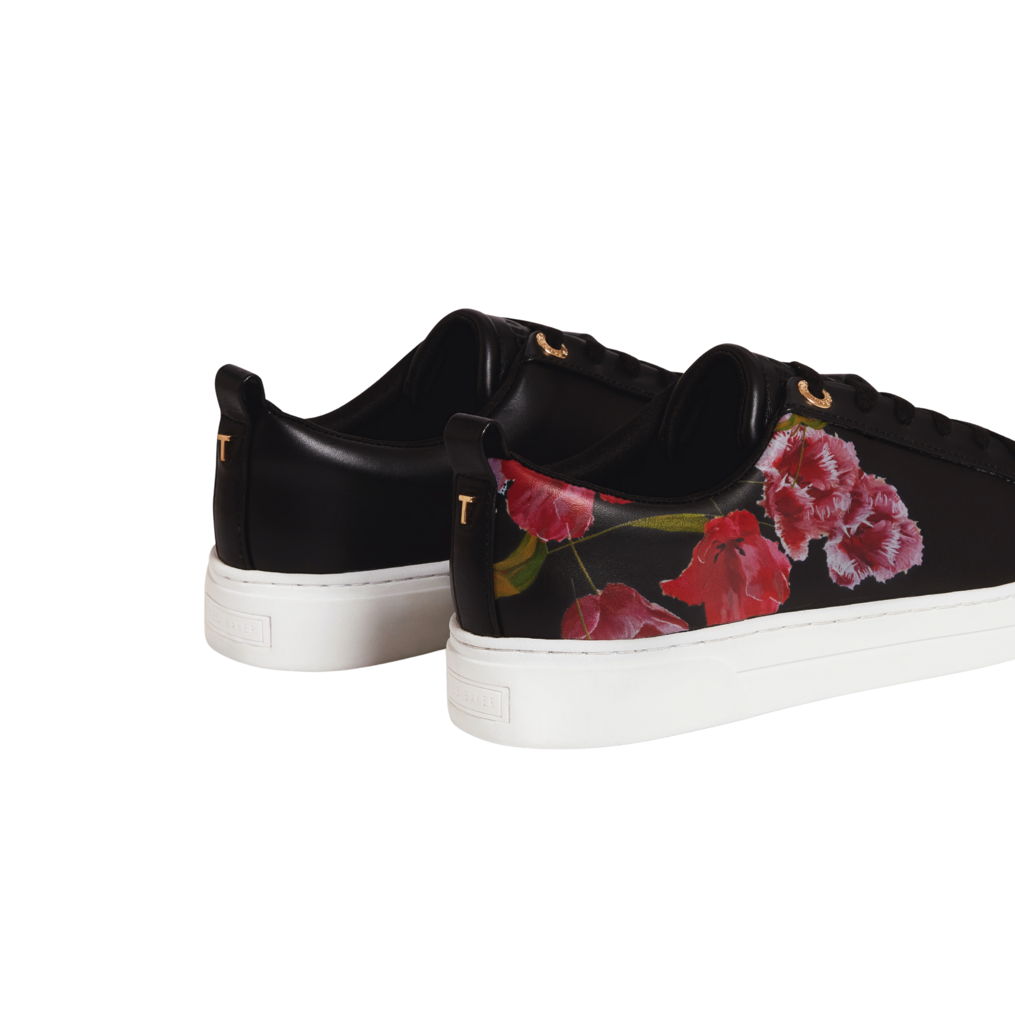 Womens Ted Baker Black Prinell Floral Printed Trainers