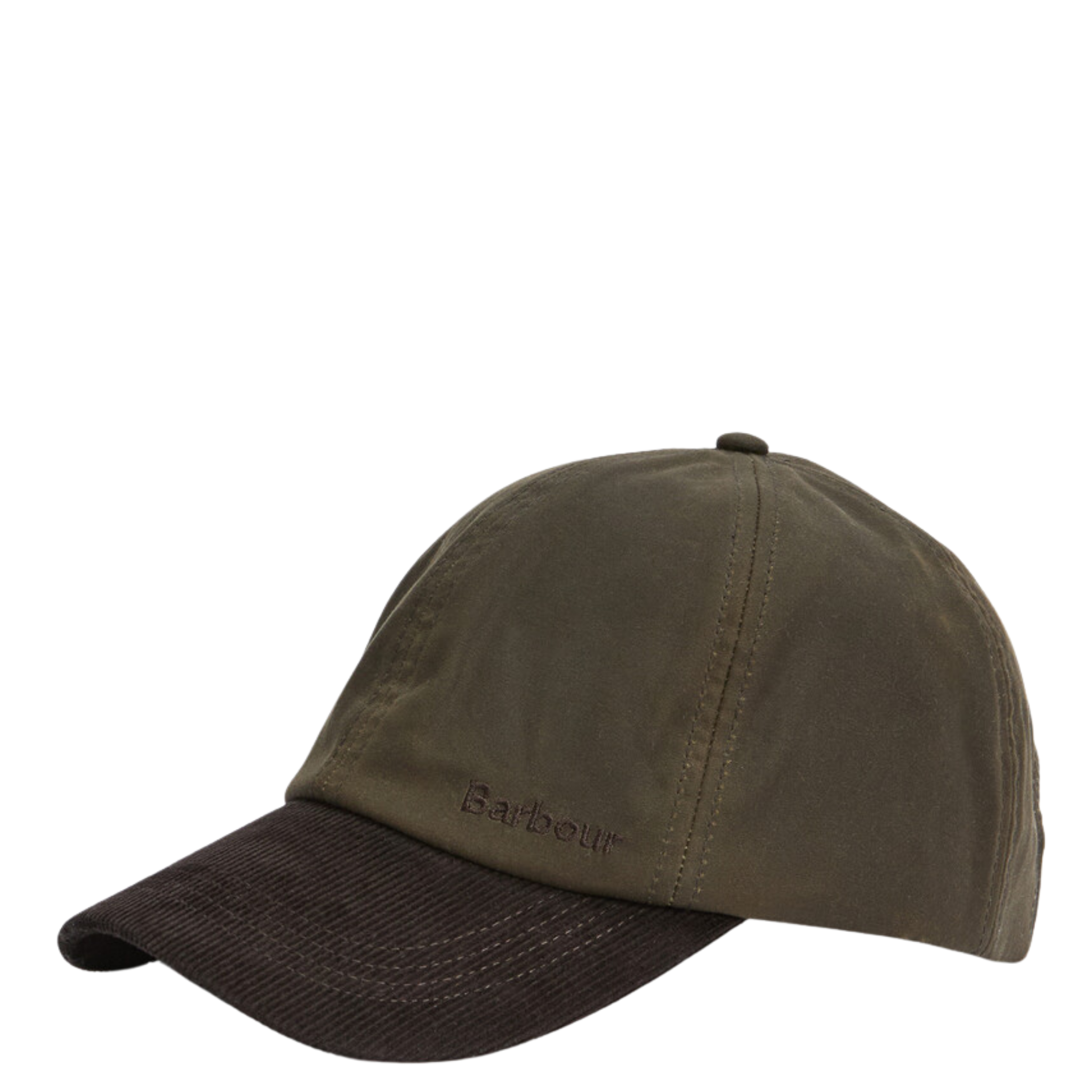 Mens Barbour Olive/Brown Ashby Wax Cap