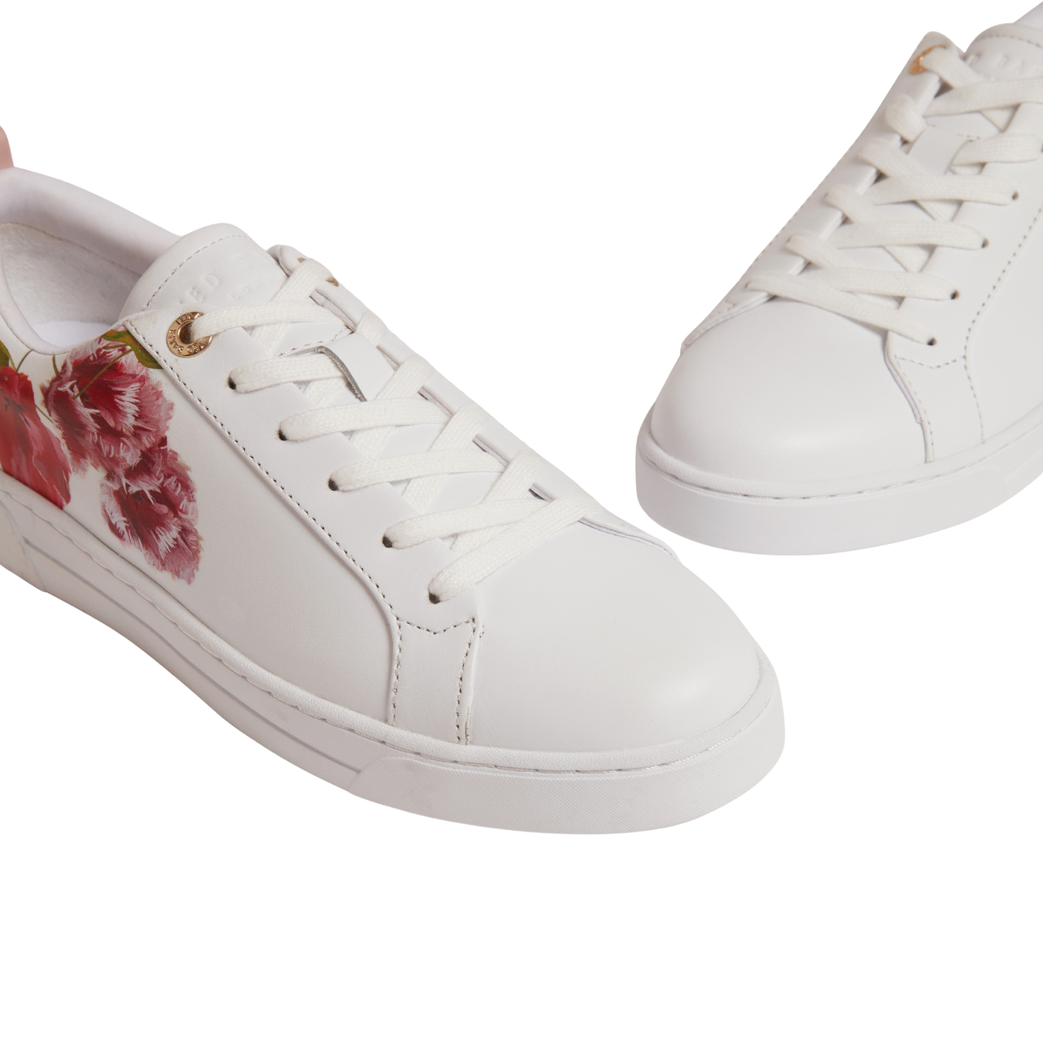 Womens Ted Baker White Prinell Floral Printed Trainers