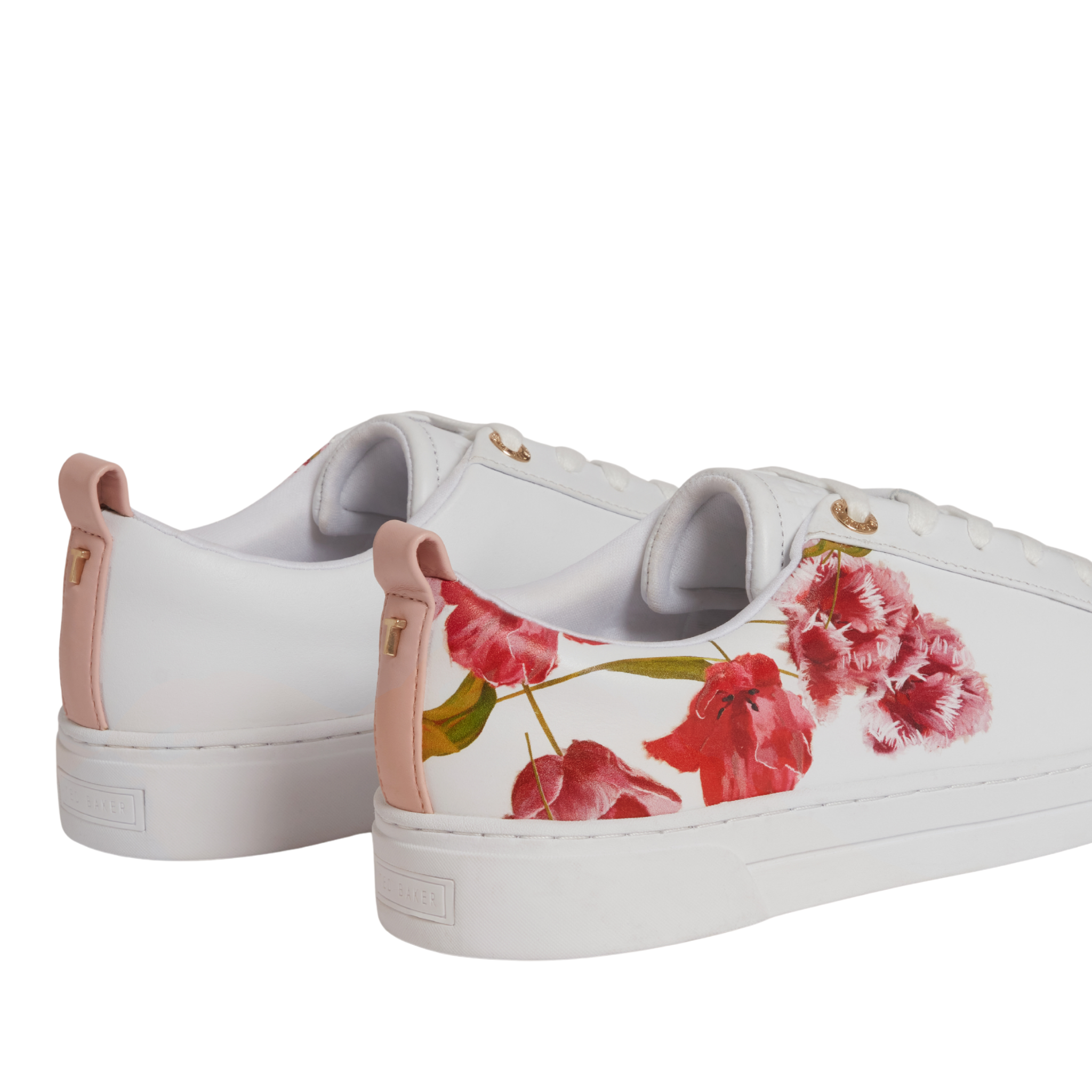 Womens Ted Baker White Prinell Floral Printed Trainers
