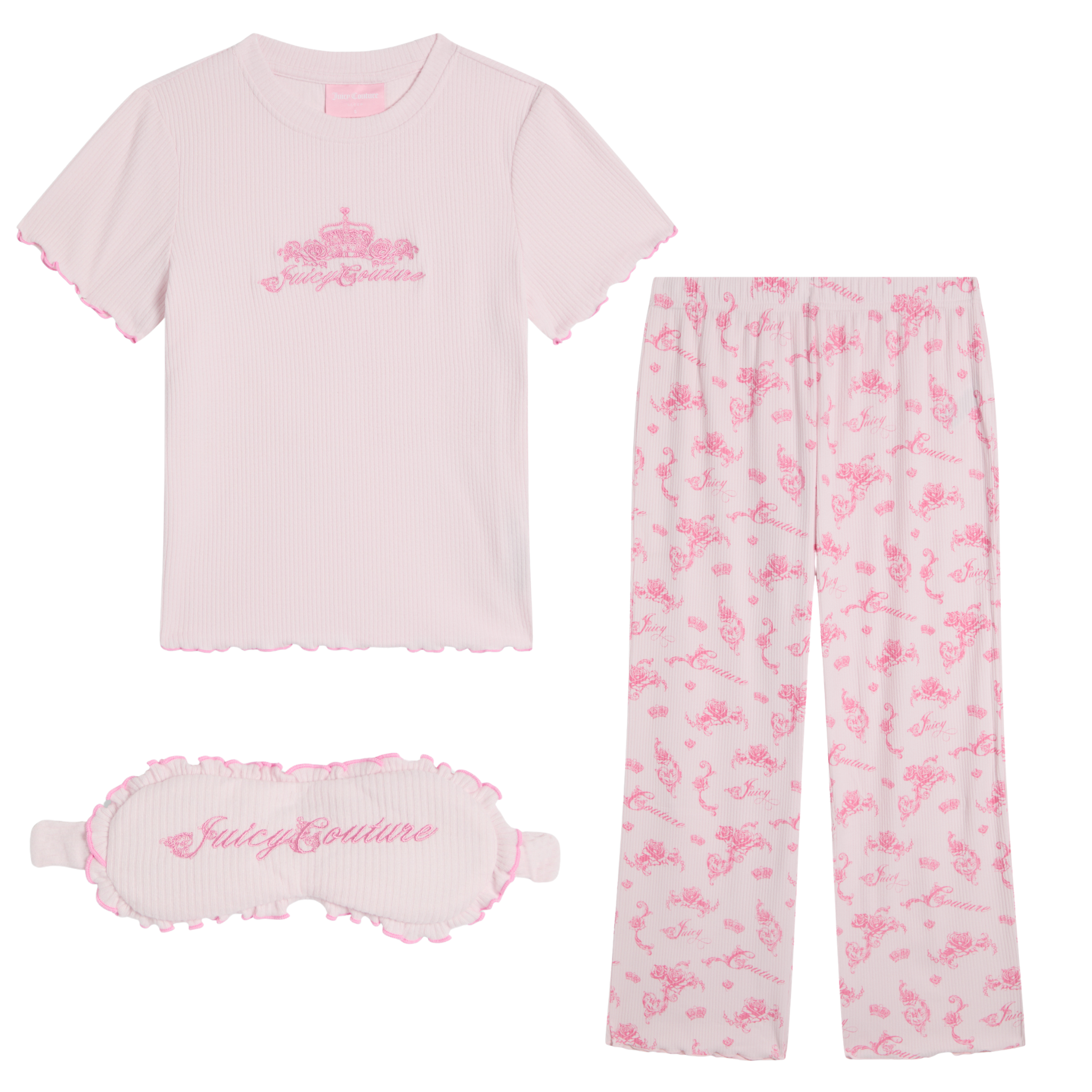 Womens Juicy Couture Cherry Blossom Rose Rib Pyjamas