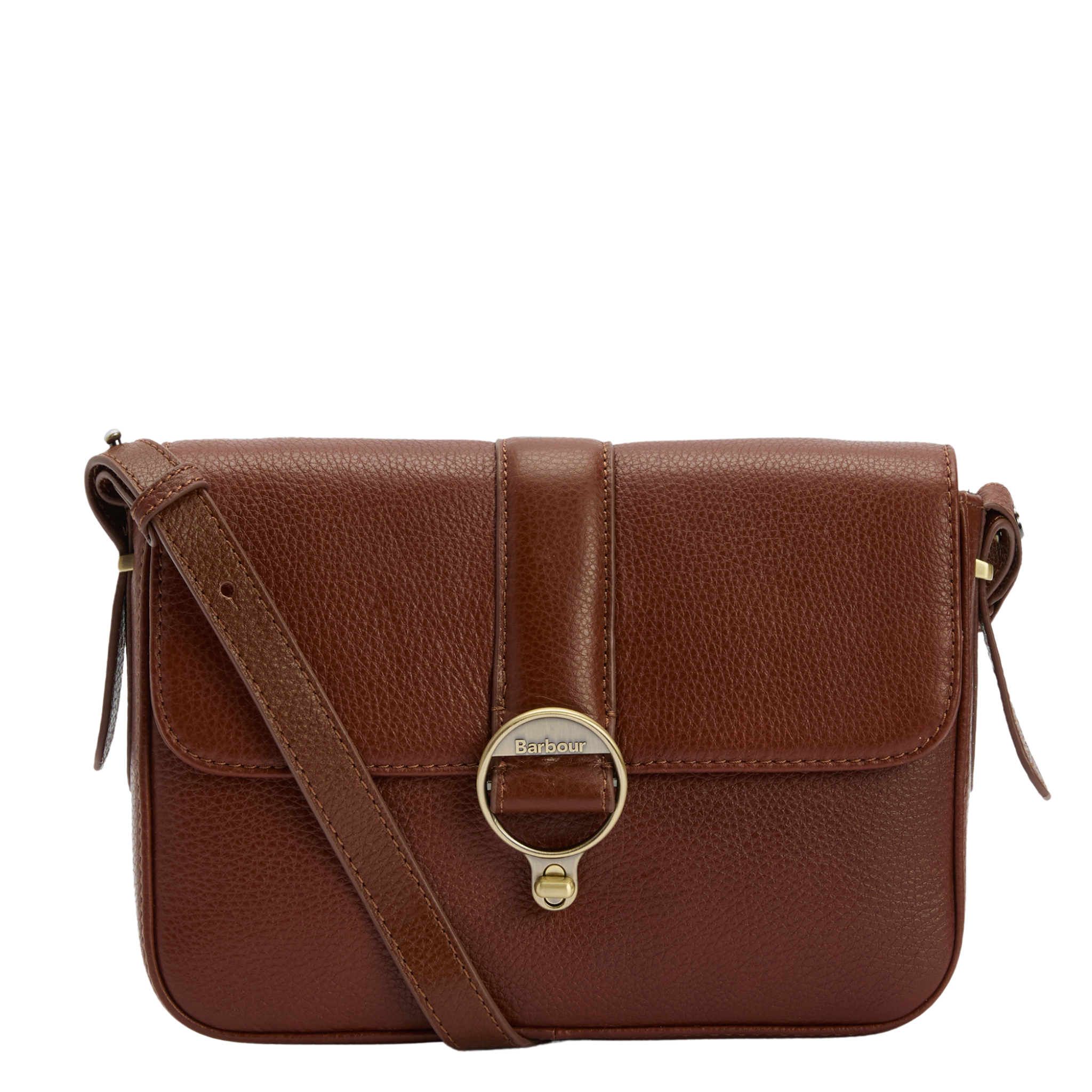 Womens Barbour Brown Rosa Leather Crossbody Bag