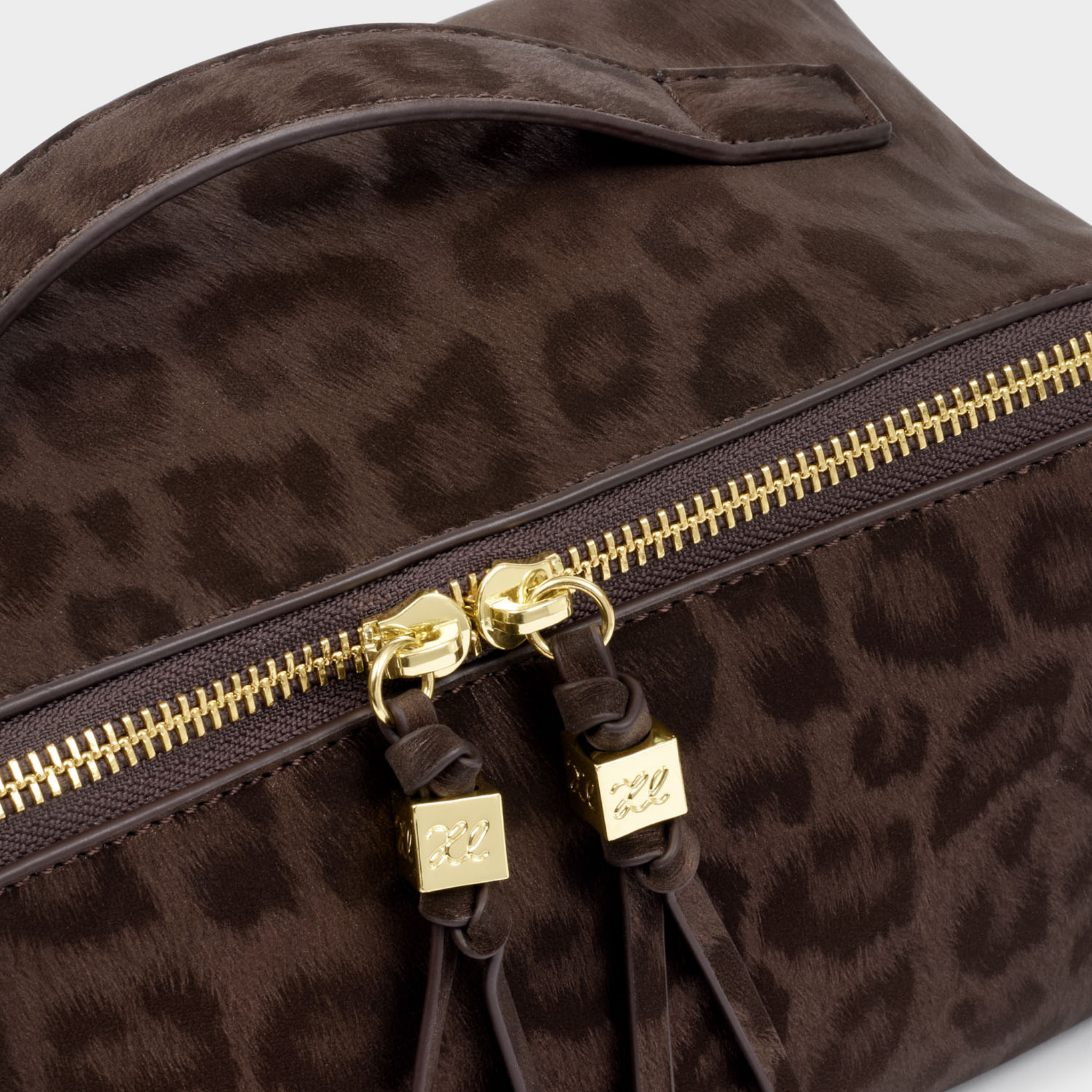 Womens Katie Loxton Chocolate Leopard Soho Medium Make-Up Bag