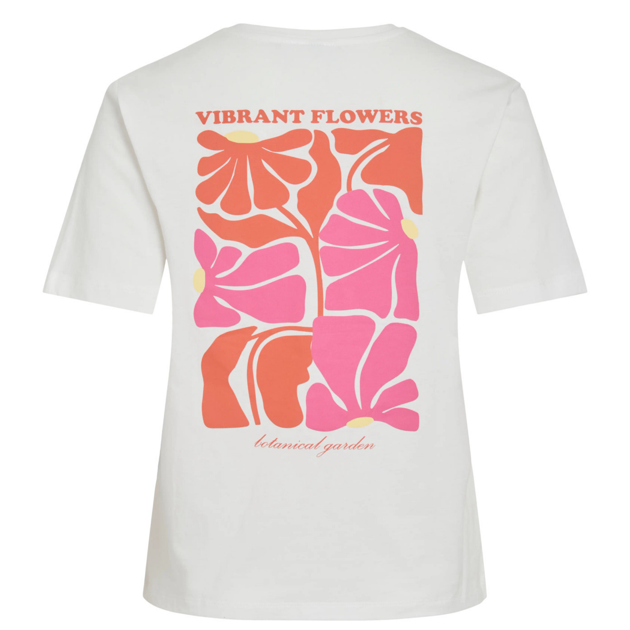 Womens Vila Cloud Dancer Vihiva Sunset S/s T Shirt