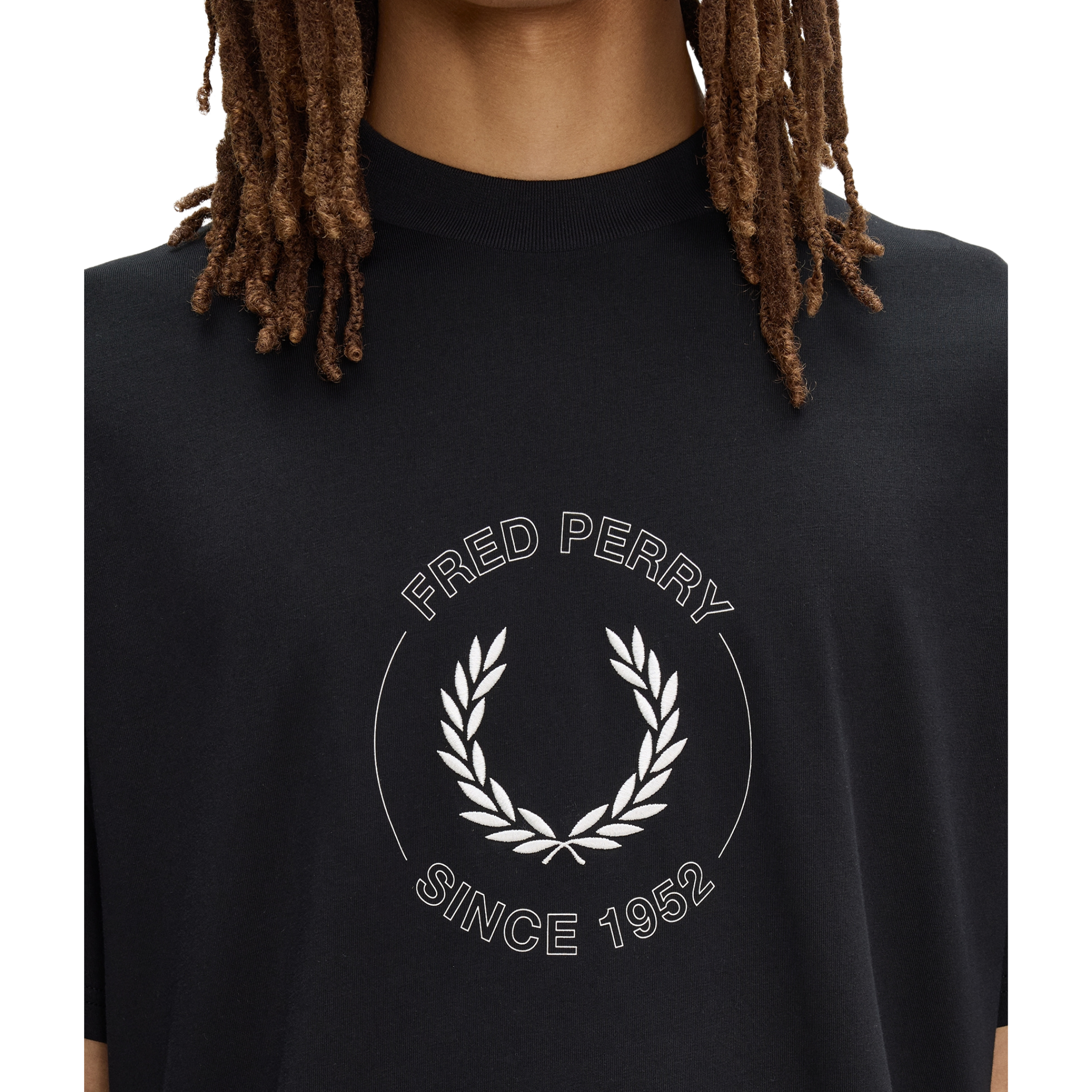 Mens Fred Perry Black Circle Graphic S/s T Shirt