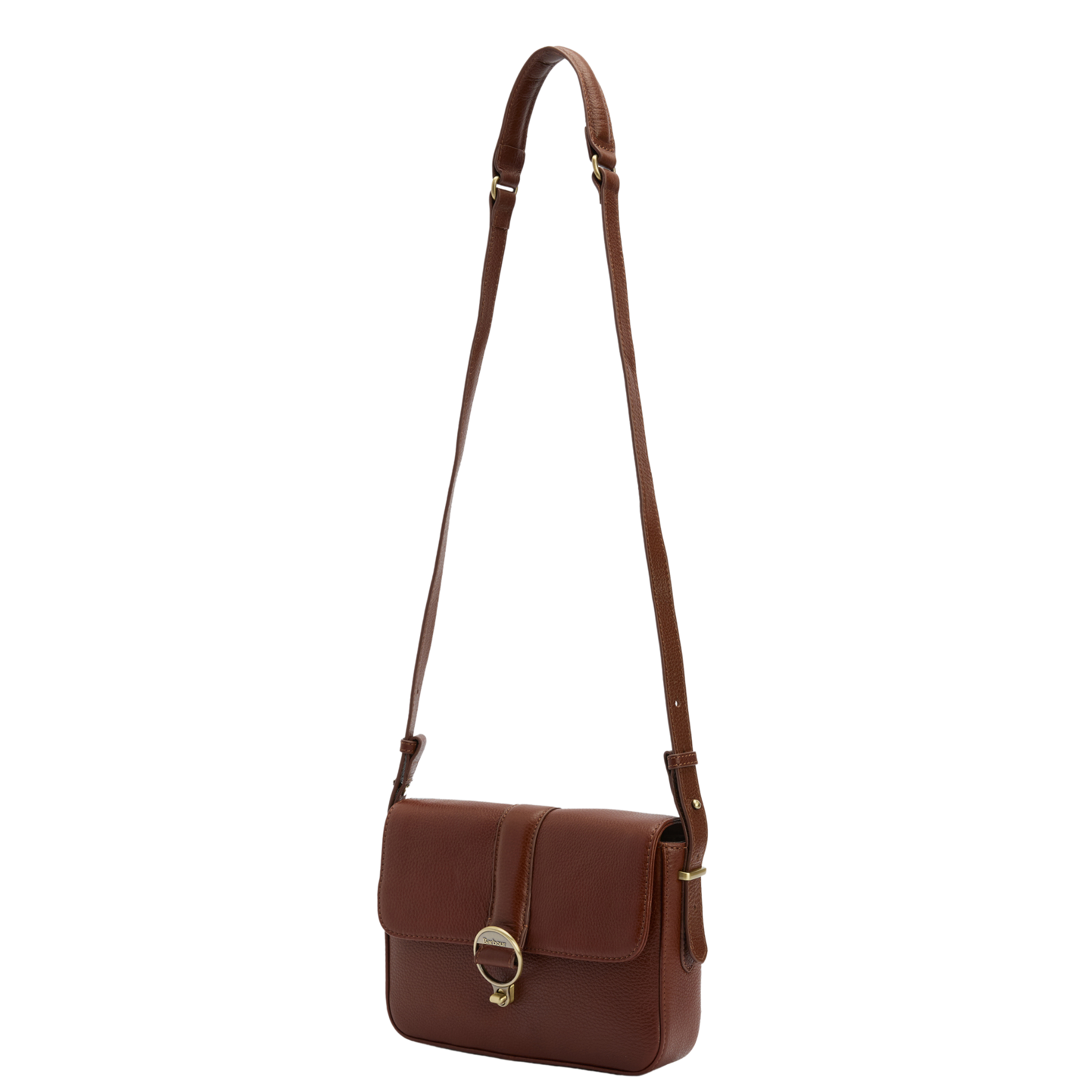 Womens Barbour Brown Rosa Leather Crossbody Bag