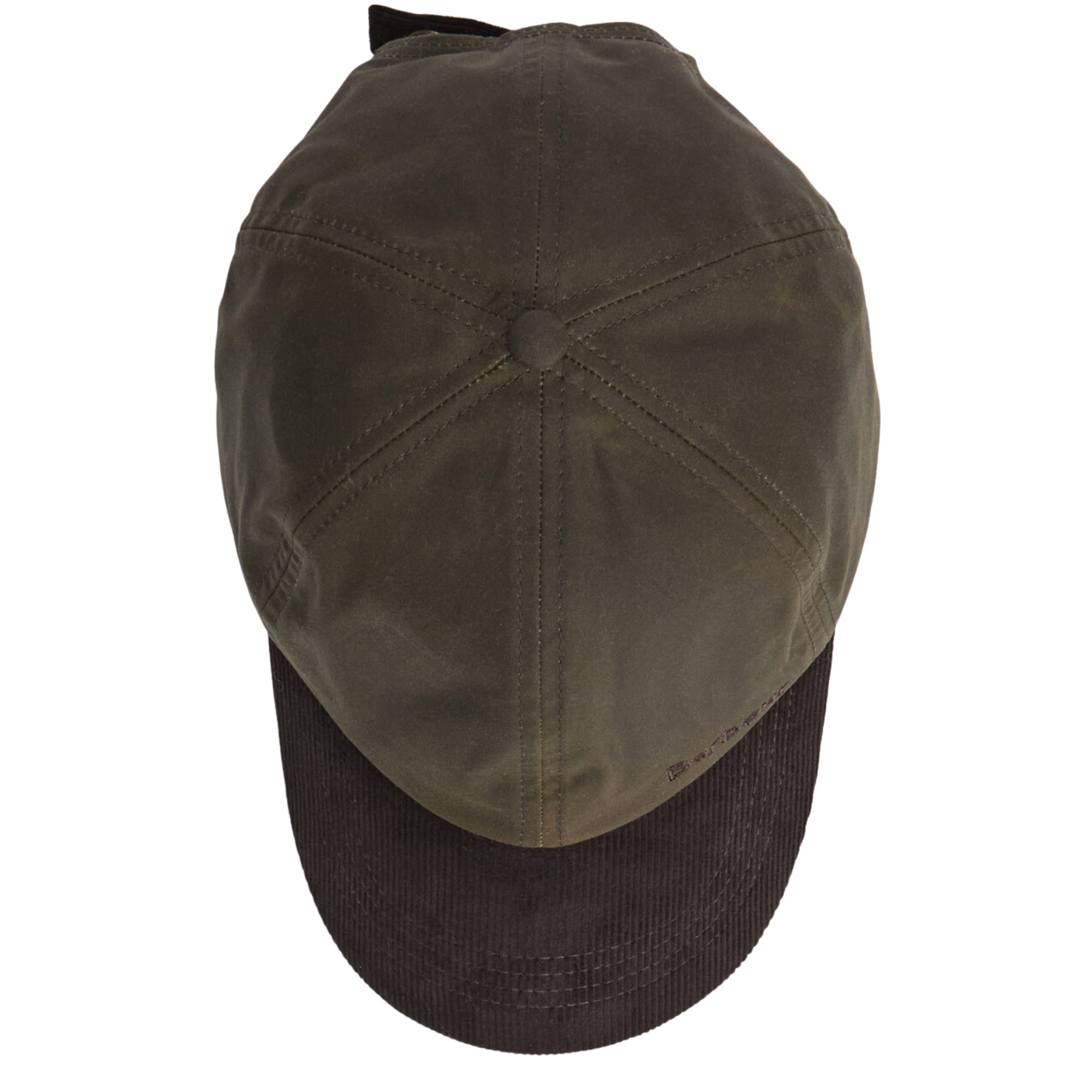 Mens Barbour Olive/Brown Ashby Wax Cap