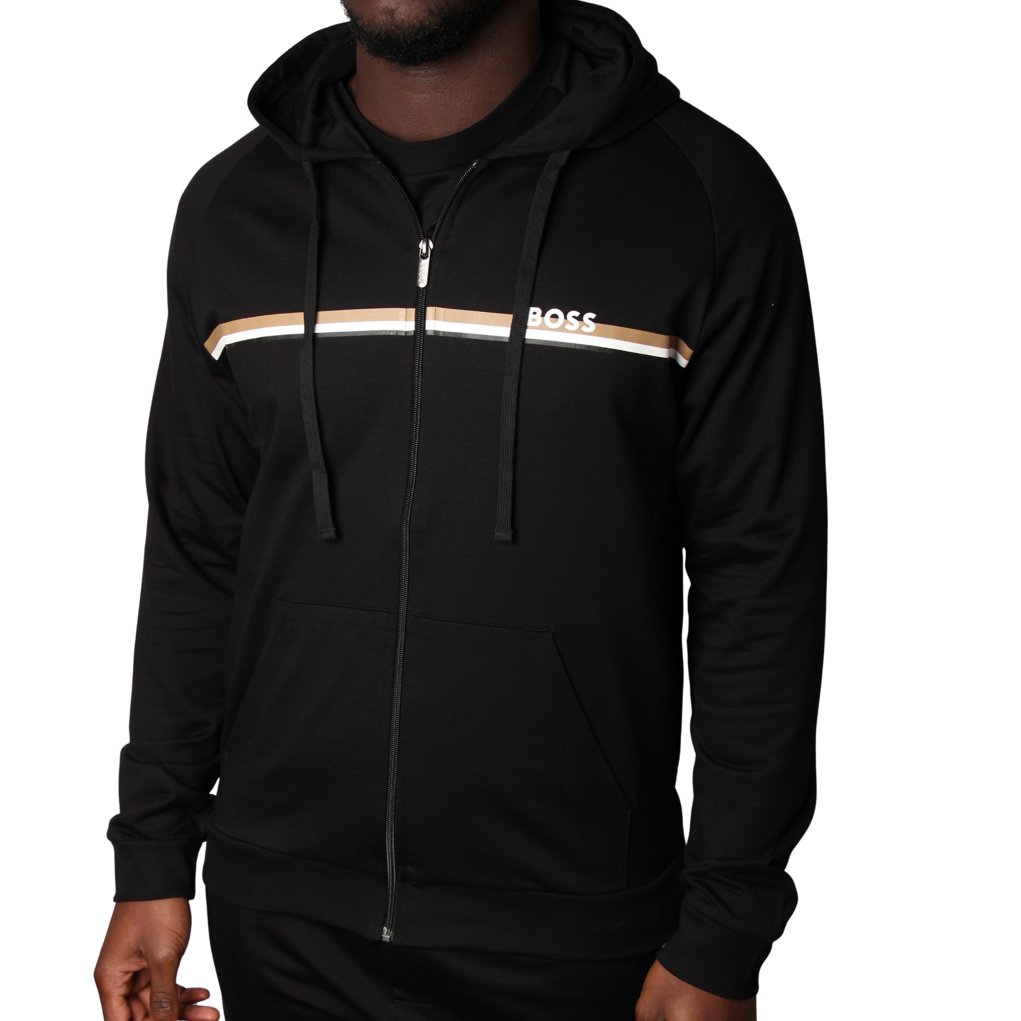 Mens BOSS Black Authentic Zip Hoodie