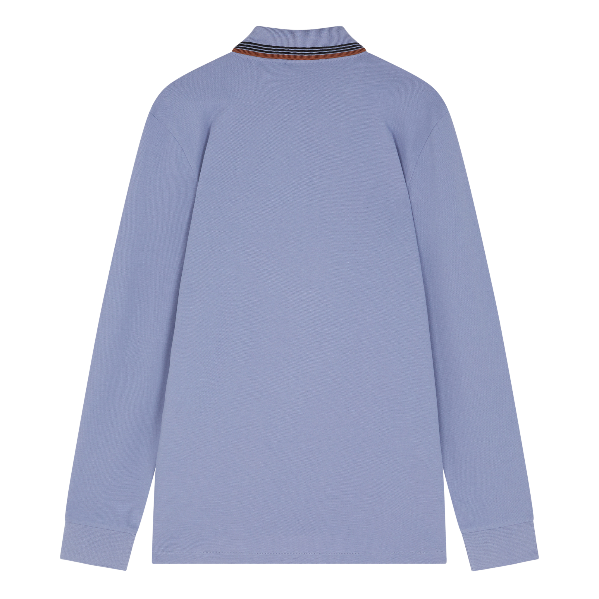 Mens Paul Smith Blue Purple Full Zip Reg Fit L/s Polo Shirt