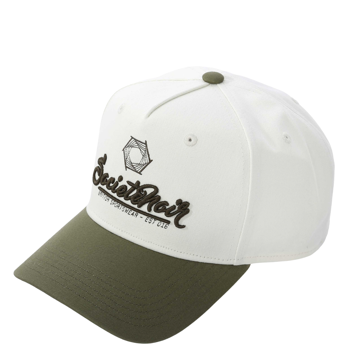Mens Societe Noir Off White/Khaki Full Trucker Cap