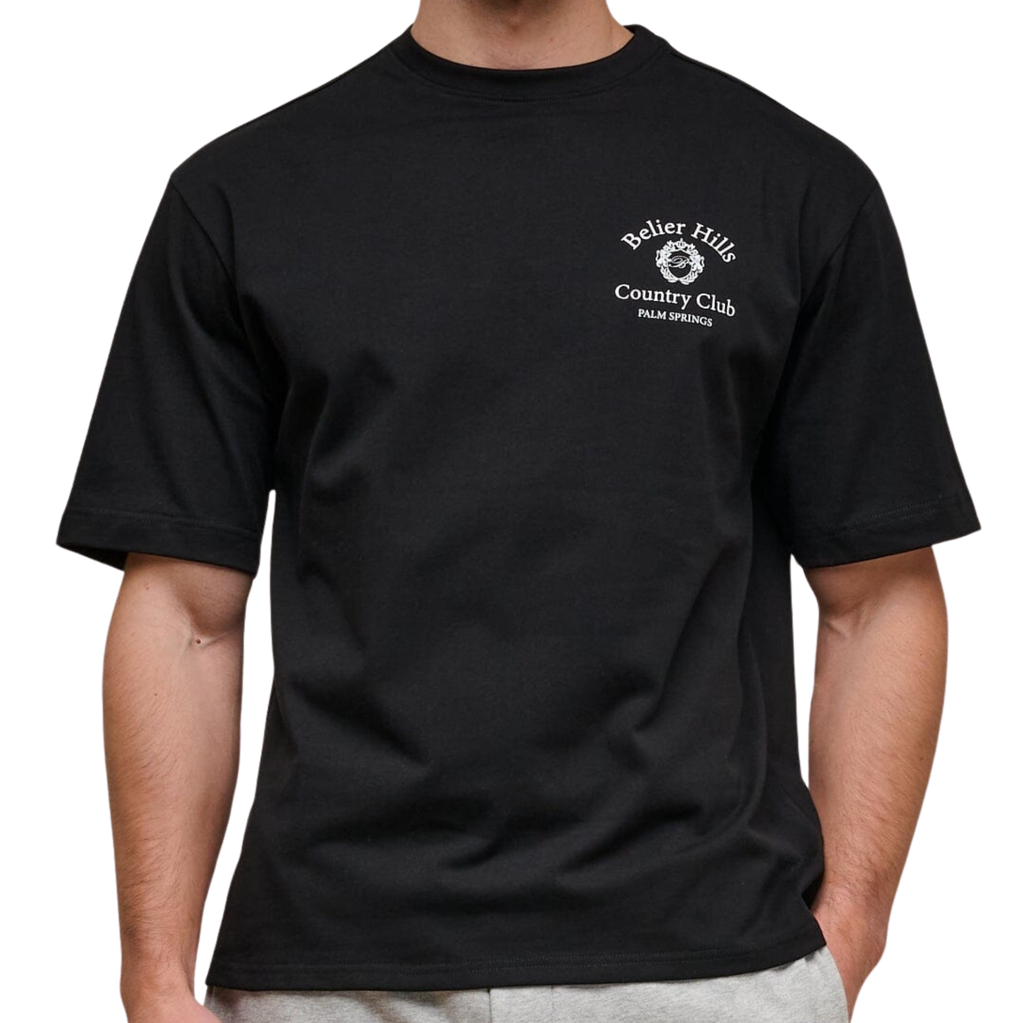 Mens Belier Black/White Country Club S/s T Shirt