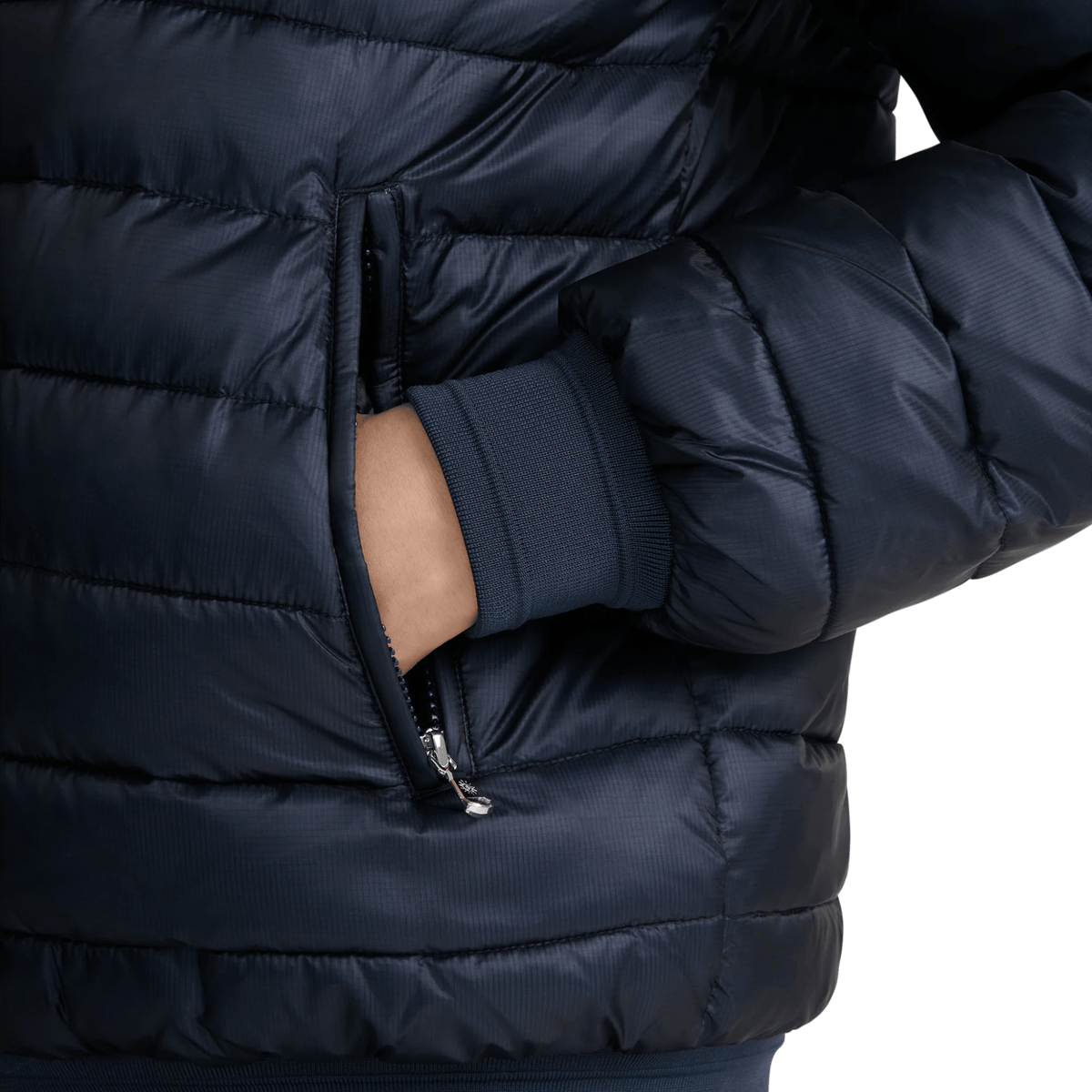 Mens Sandbanks Navy Baffled Bomber Jacket