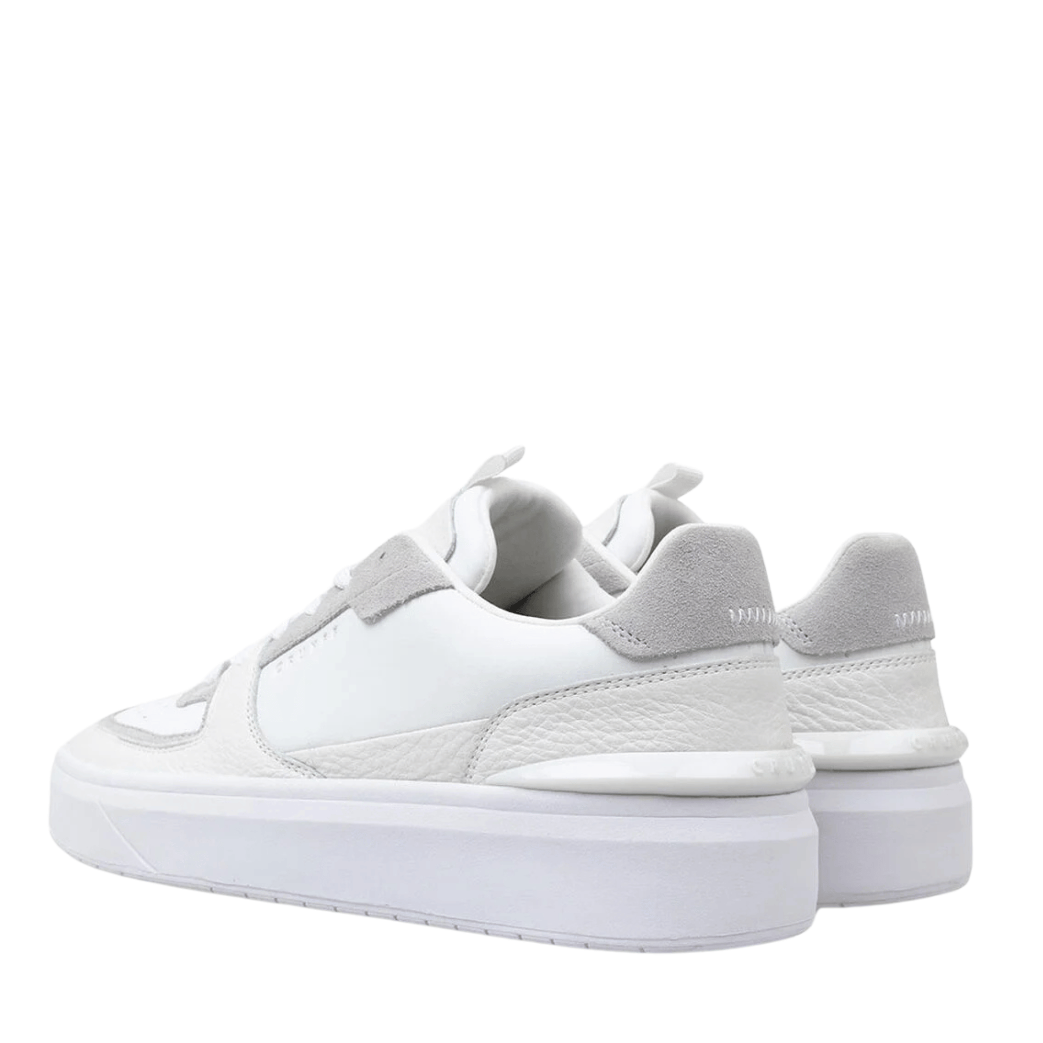 Mens Cruyff White Tumbled Leather Surefire Tennis Trainers