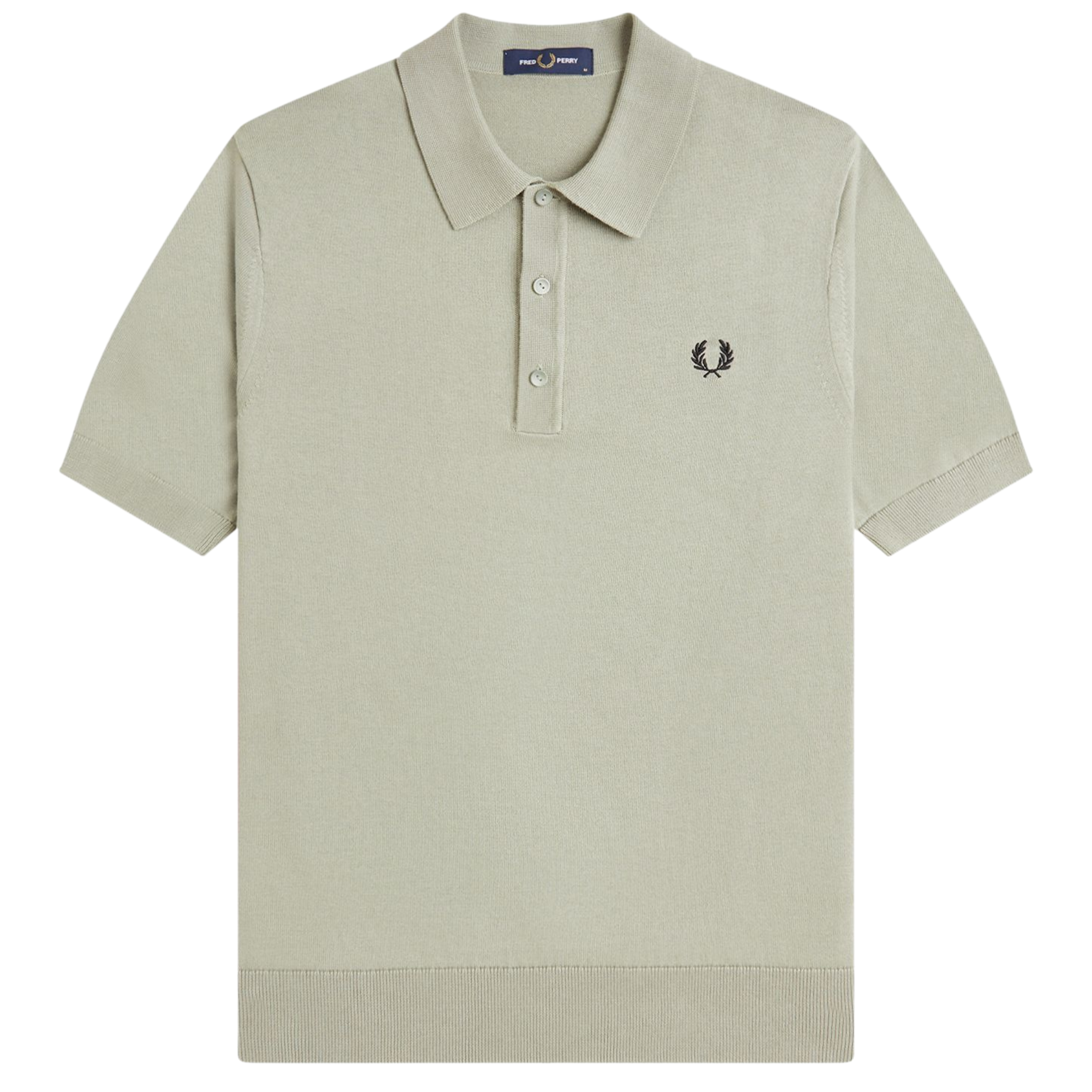 Mens Fred Perry Seagrass Cotton Knitted S/s Polo Shirt