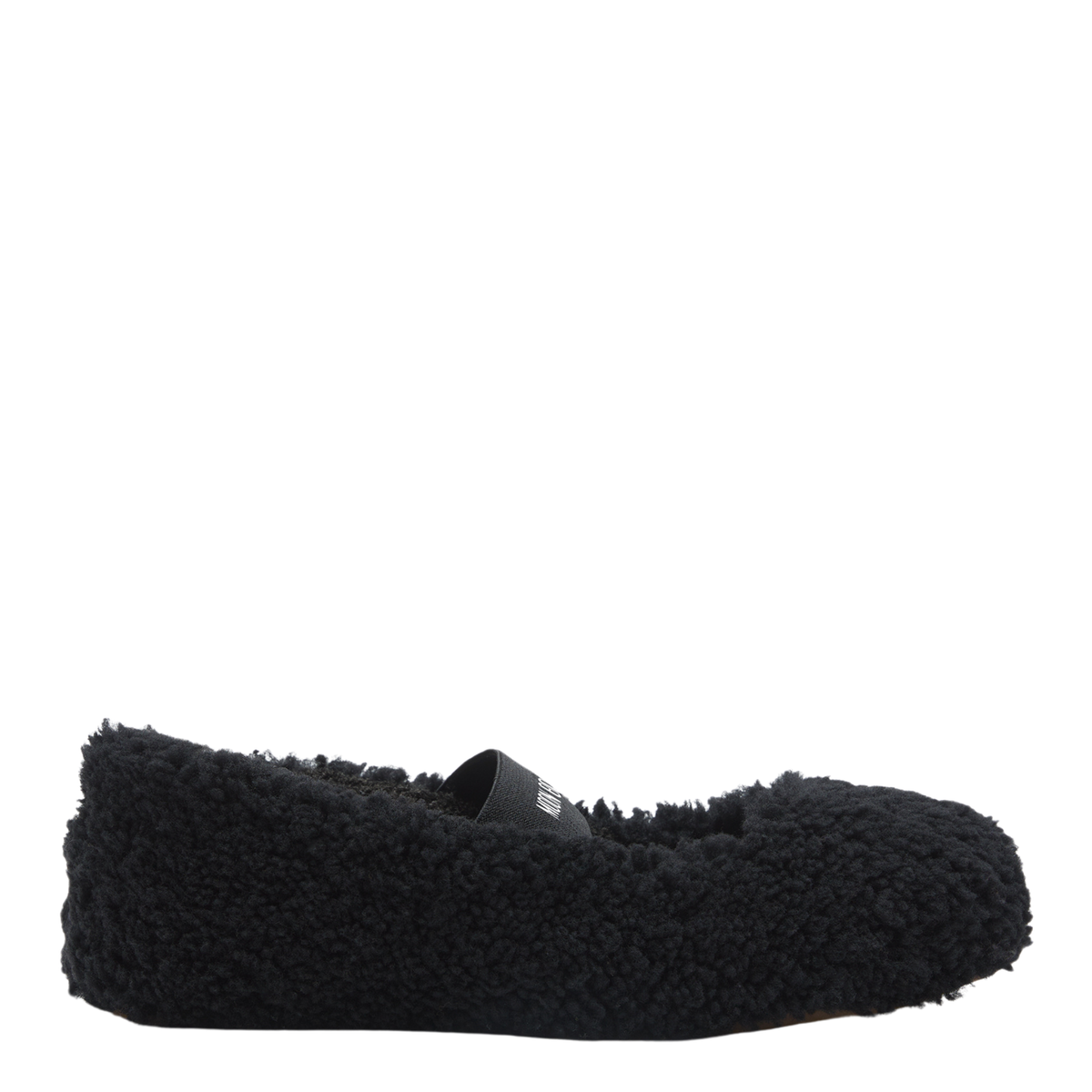 Womens Moon Boot Black Shearling Ballerina Shoes