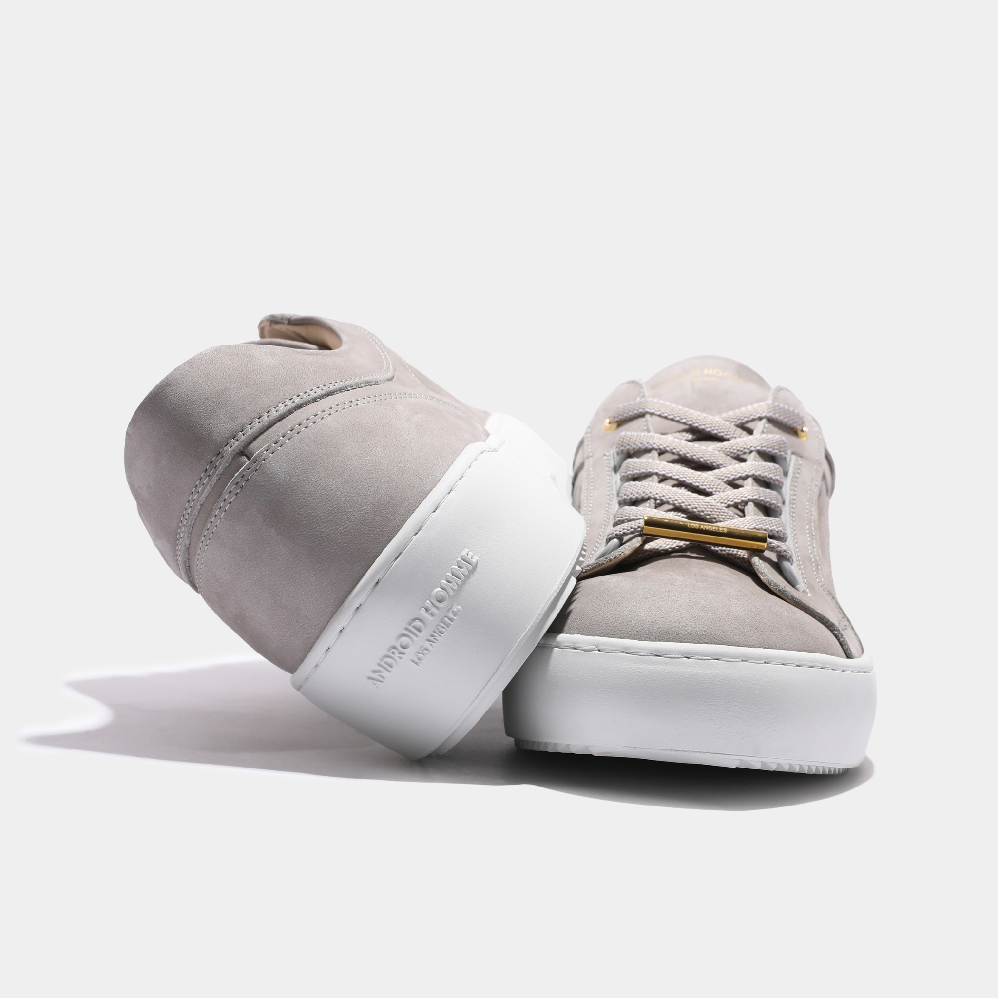 Mens Android Homme Taupe Venice Nubuck/Gold Trainers