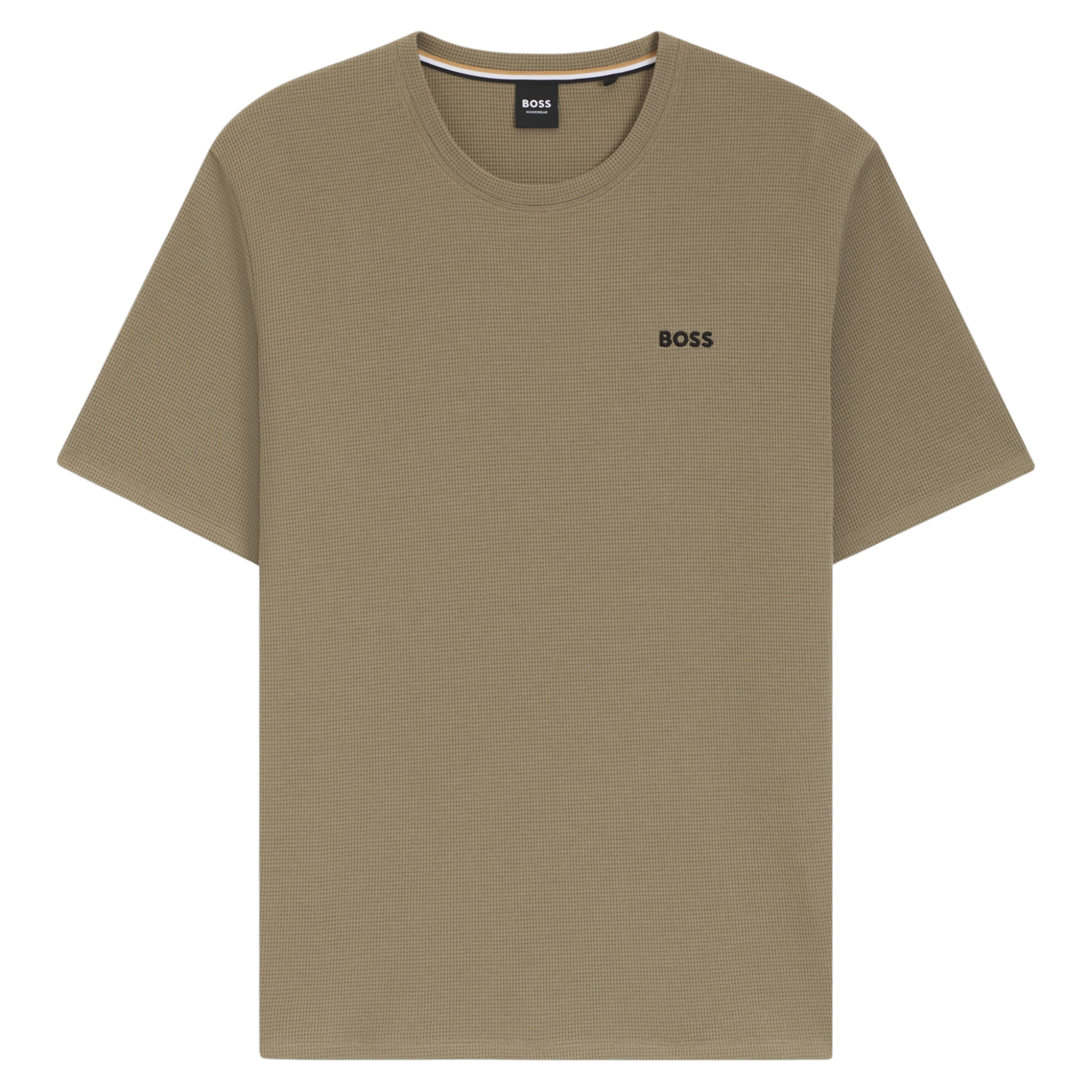 Mens BOSS Brown Waffle S/s T Shirt