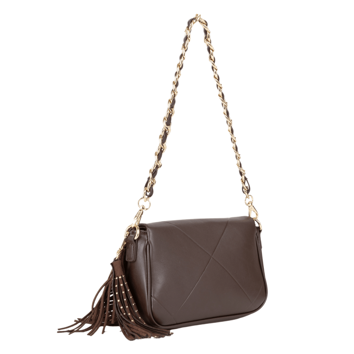 Womens Valentino Caffe Astrid Tassel Flap Bag