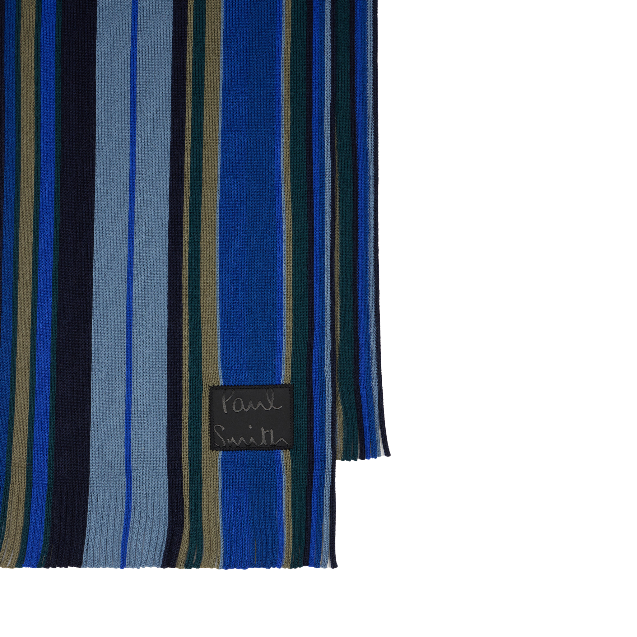 Mens Paul Smith Dark Blue Twisted Stripe Scarf