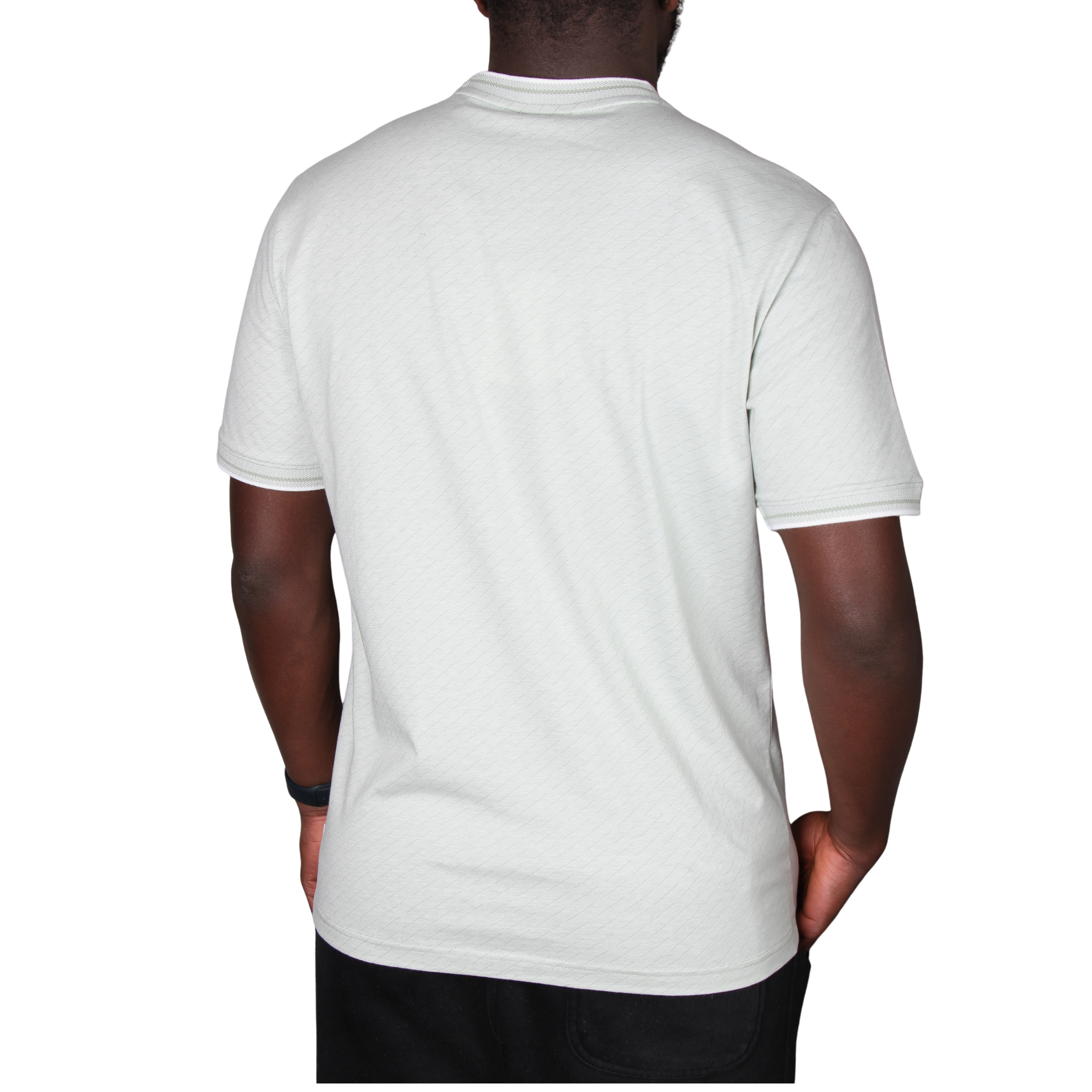 Mens Paul Smith Pale Green Textured Reg Fit S/s T Shirt