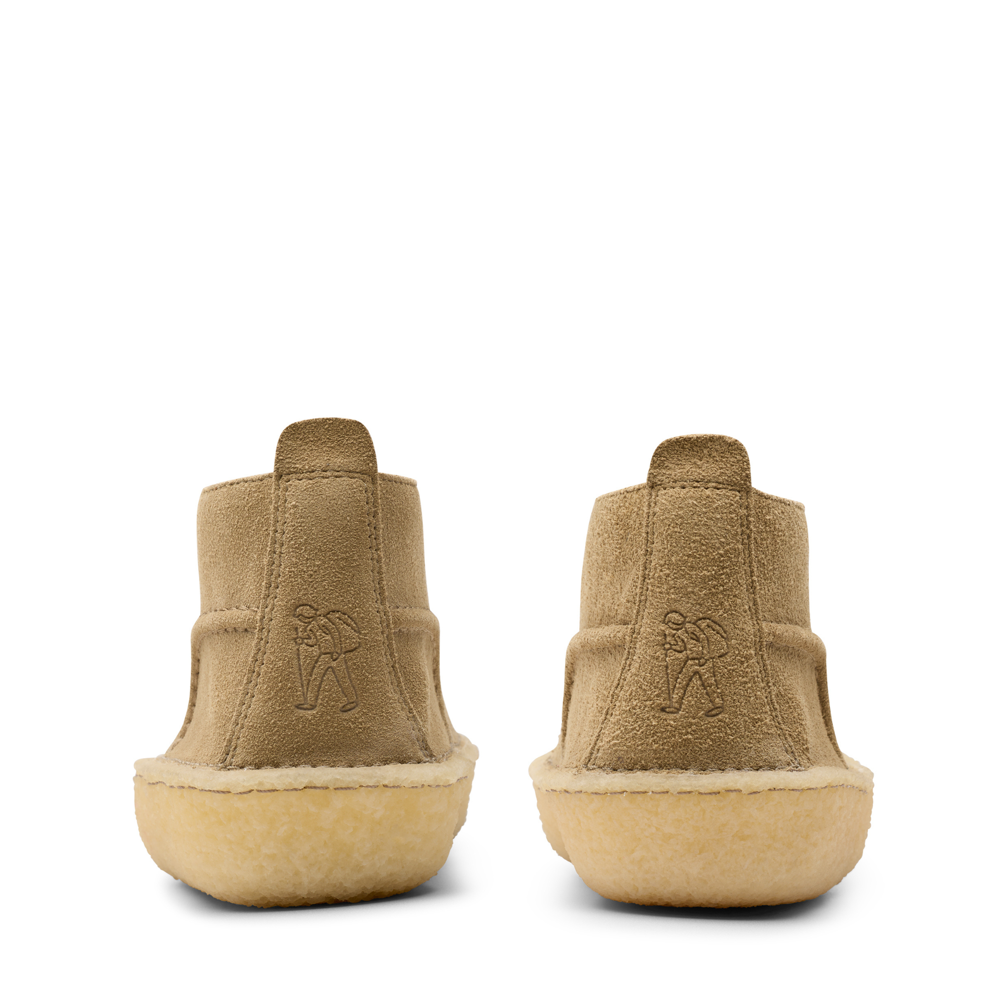 Mens Clarks Originals Dark Sand Suede Desert Rain