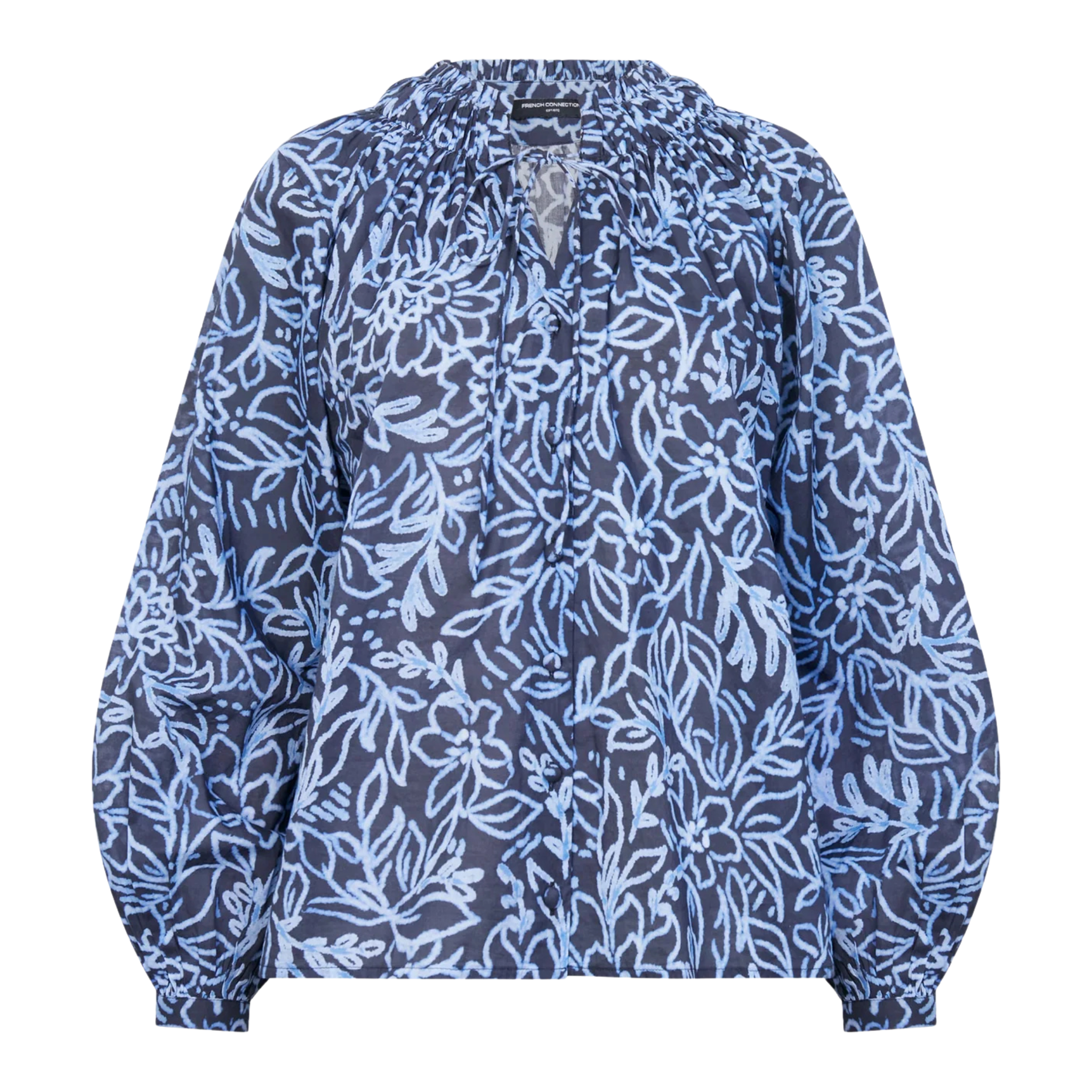 Womens French Connection Navy Multi Anna Austin Cotton Top