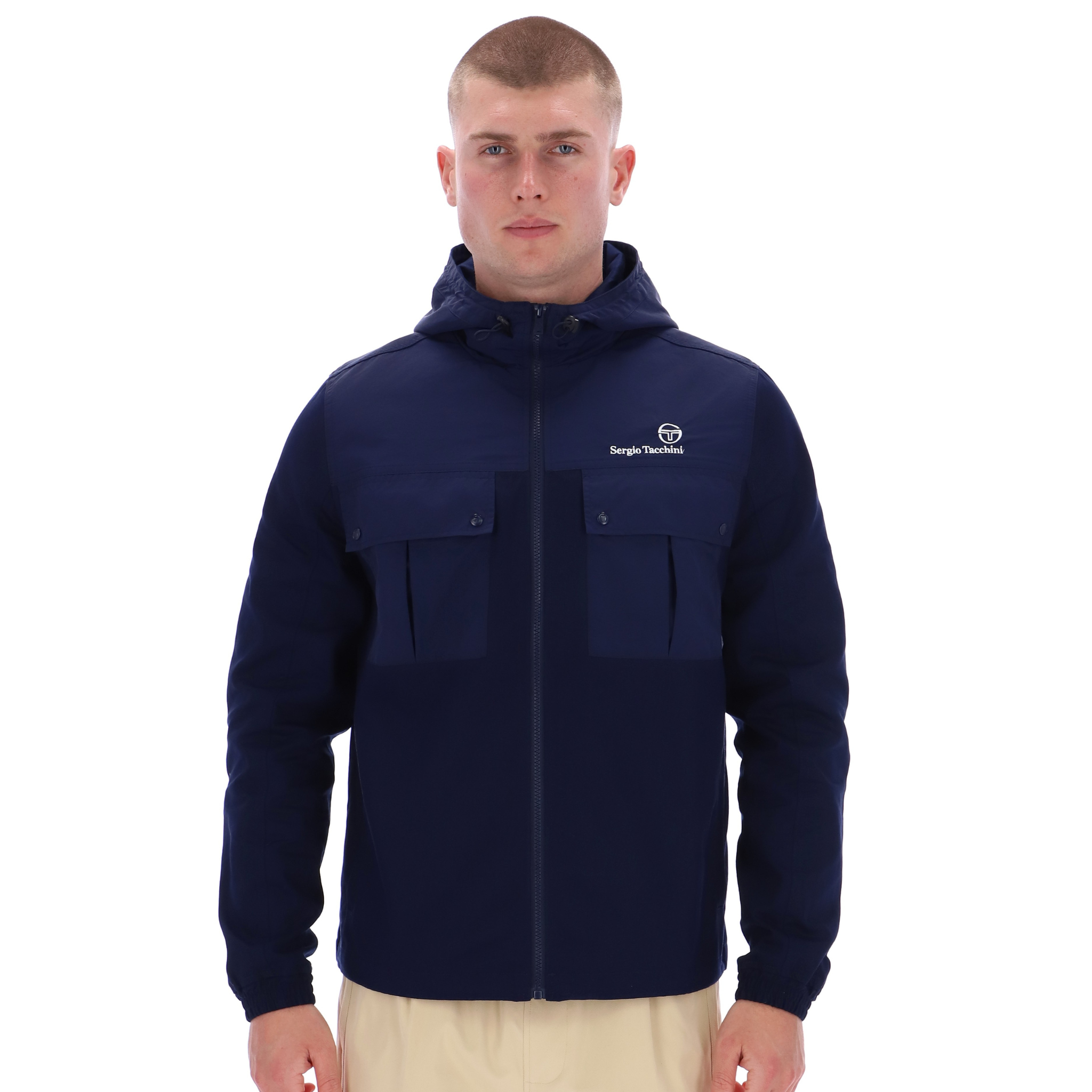 Mens Sergio Tacchini Maritime Blue Calisti Hooded Jacket