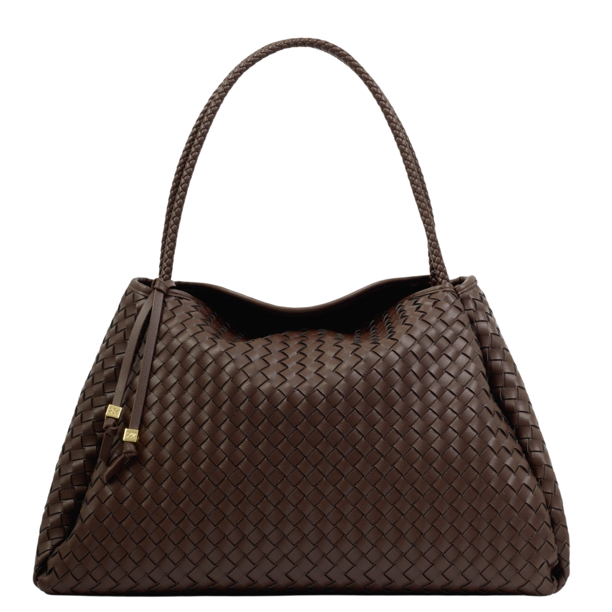 Womens Katie Loxton Chocolate Nova Woven Large Shoulder Bag