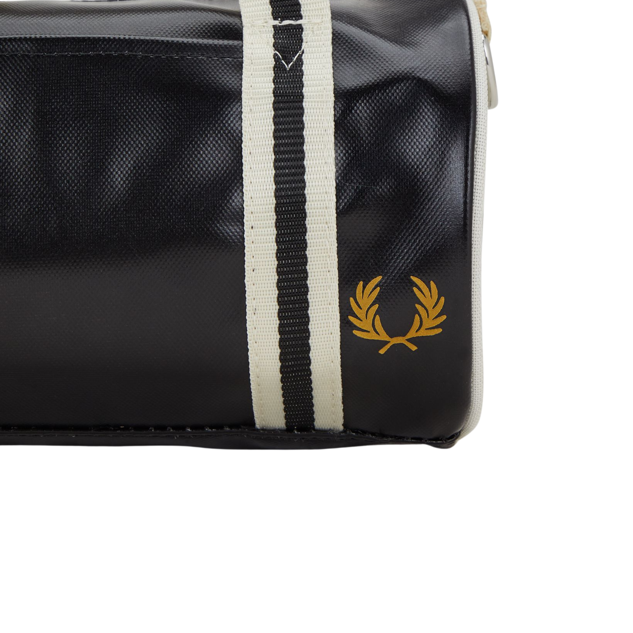 Womens Fred Perry Black/Ecru Classic Mini Barrel Bag