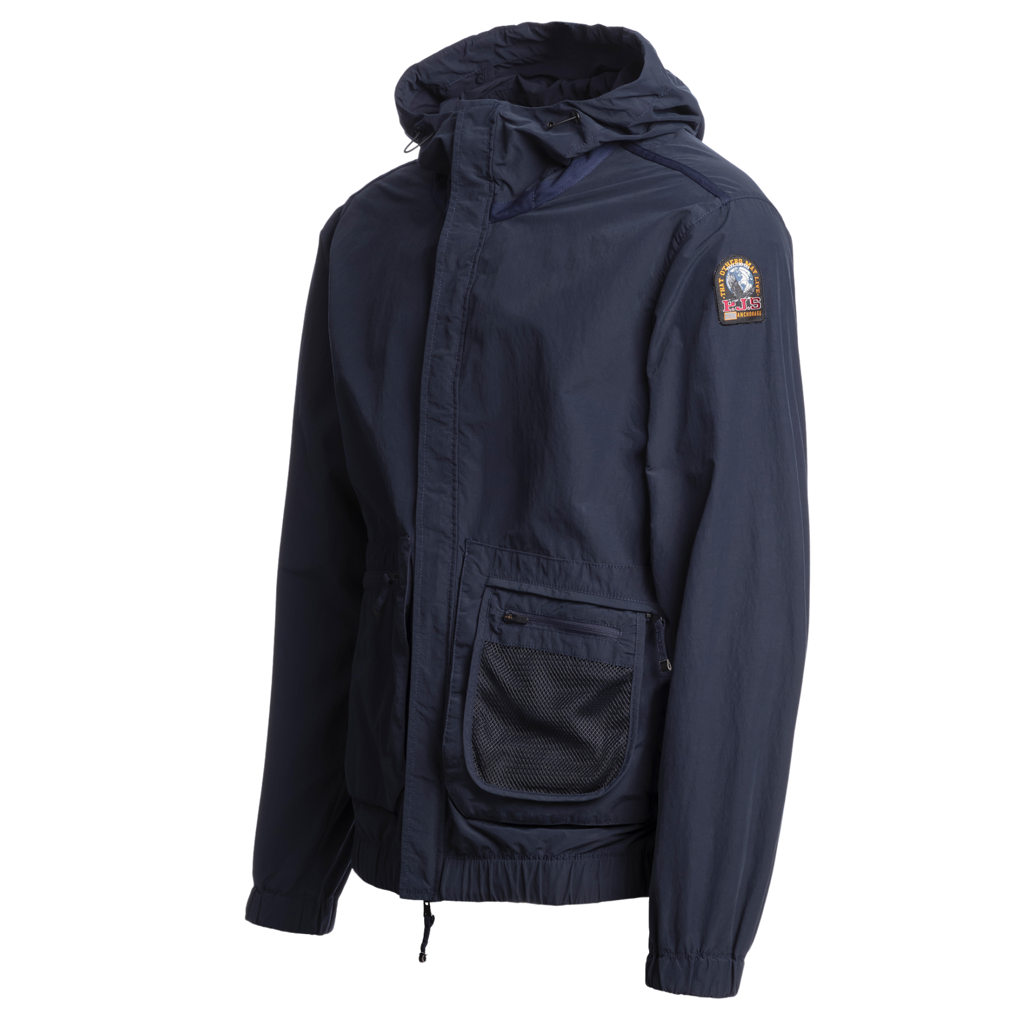 Mens Parajumpers Blue Navy Rube Hooded Jacket